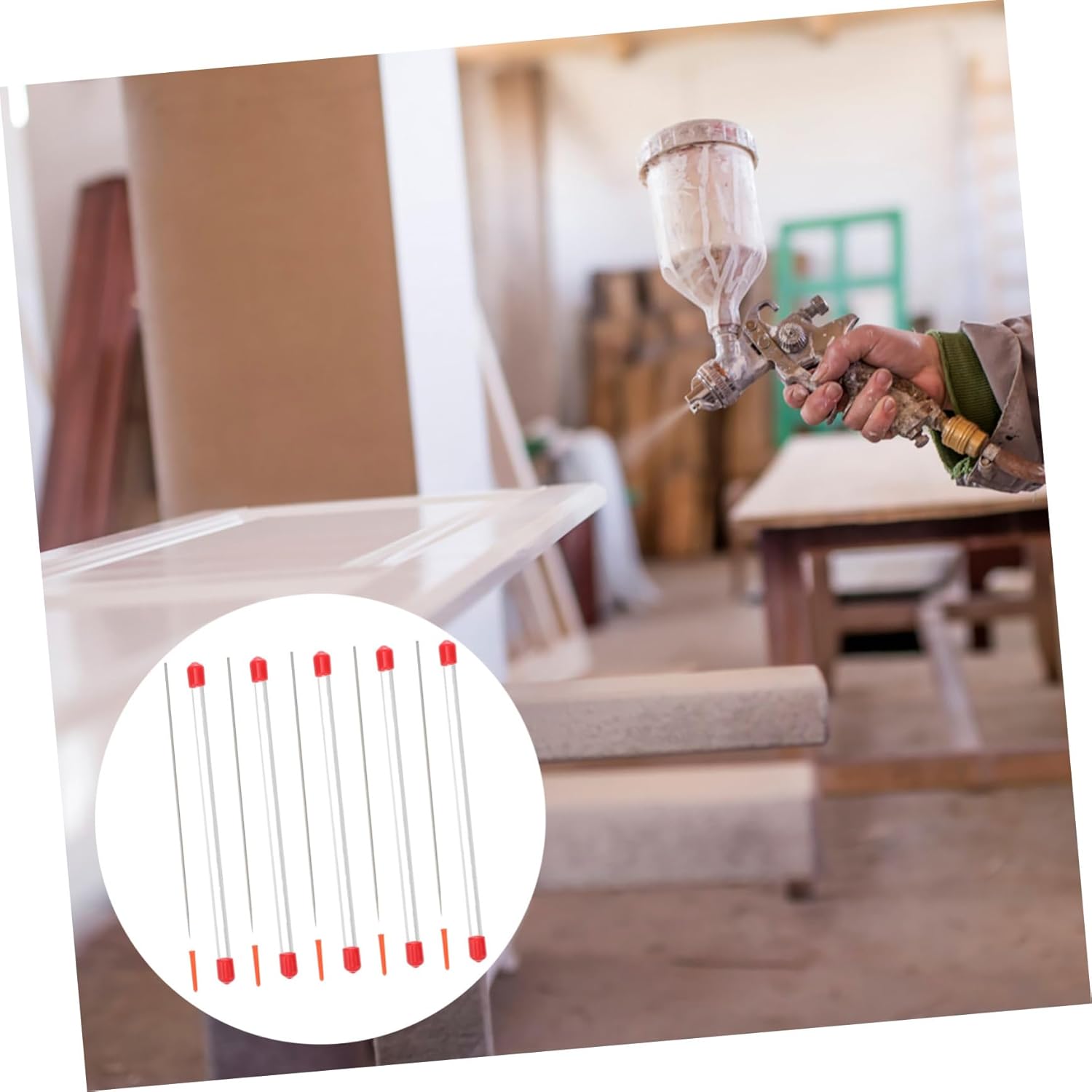 5 unids 0.012 in aguja para aerógrafo aerógrafo aguja aerógrafo piezas aerógrafo aguja fluido puntas aerógrafos aguja reemplazo aerógrafo accesorios