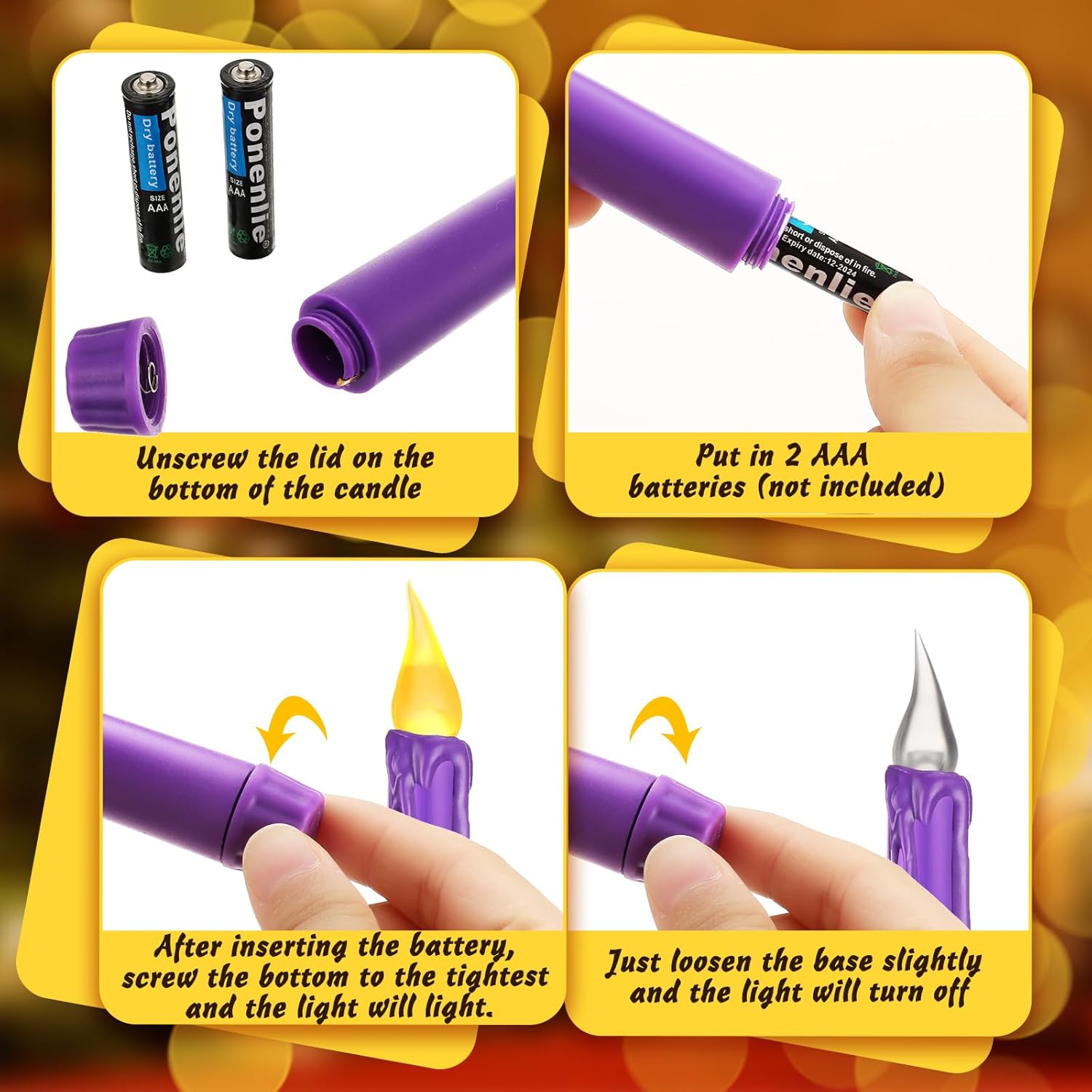 Juego de 5 velas LED de Adviento sin llama, velas de Adviento de Navidad con palabras, esperanza, paz, amor, alegría, Cristo, morado, rosa, blanco,
