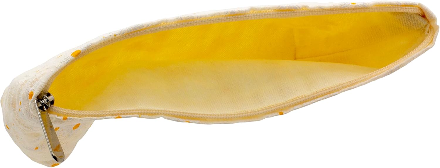 PAZIMIIK Bolsas de maquillaje para monedero, bolsa de cosméticos con cremallera, Algodón Margarita Beige, Margarita