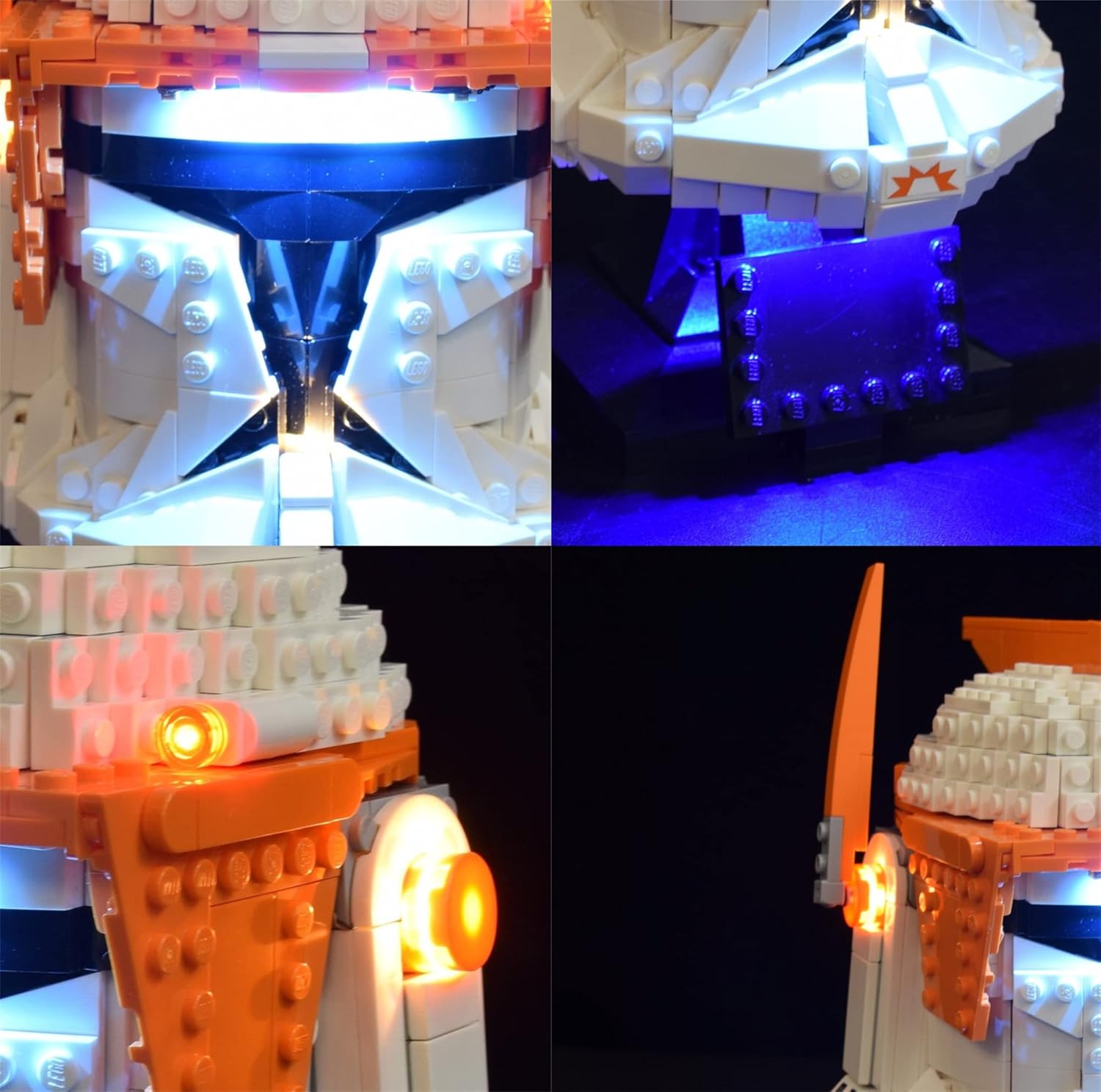 Kit de iluminación LED diseñado para casco de Star Wars Clone Commander Cody compatible con Lego 75350, no incluye modelo