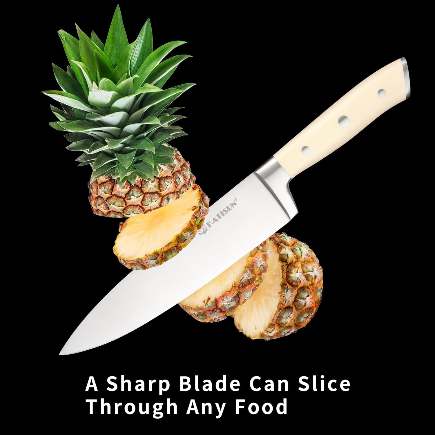 Juego de cuchillos de acero japonés de 16 piezas con bloque, cuchillos de chef con mango ergonómico ABS, afilador y tijeras para cortar, rebanar y