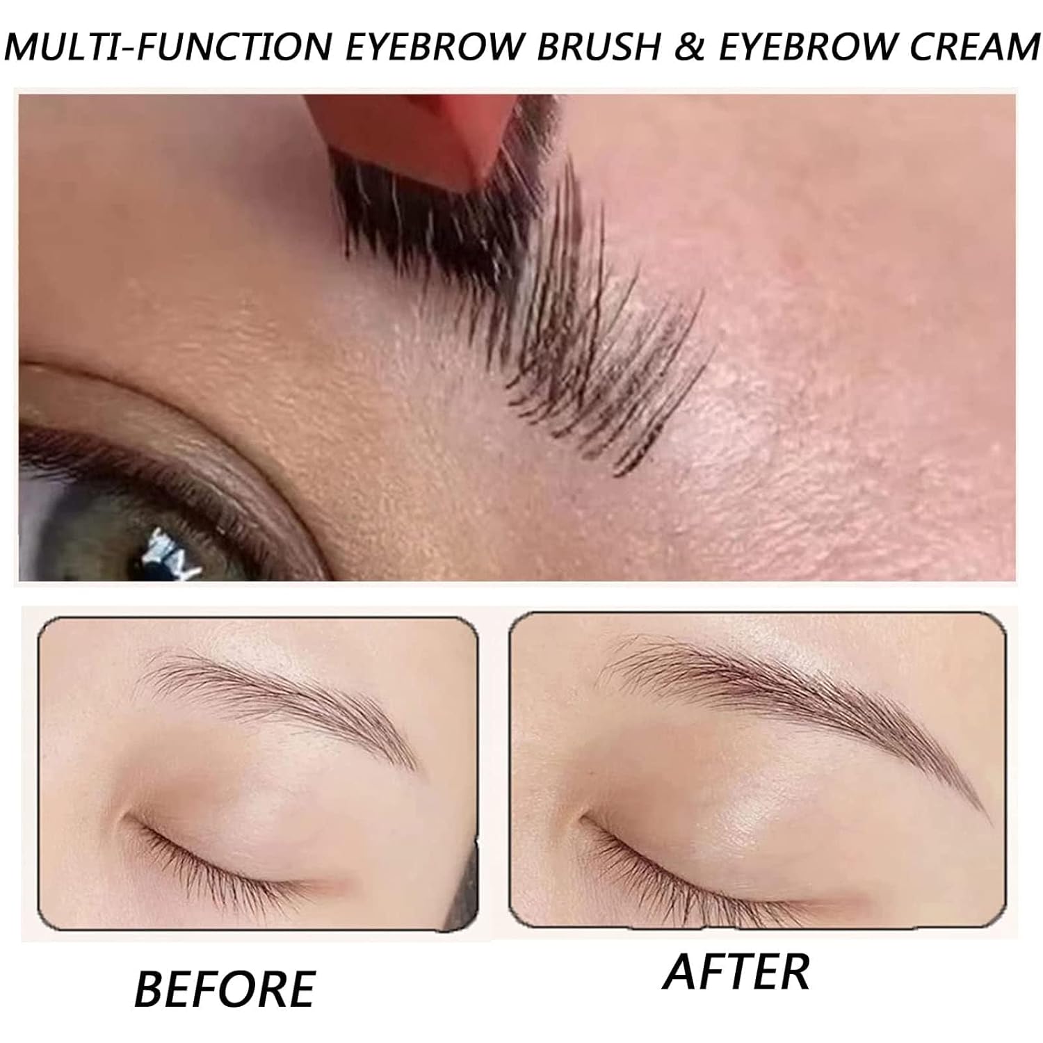Novahebe – Cepillo de cejas multifunción, corrector de cejas multifunción, cepillo de contorno para cejas, brocha para cejas (cejas claras)