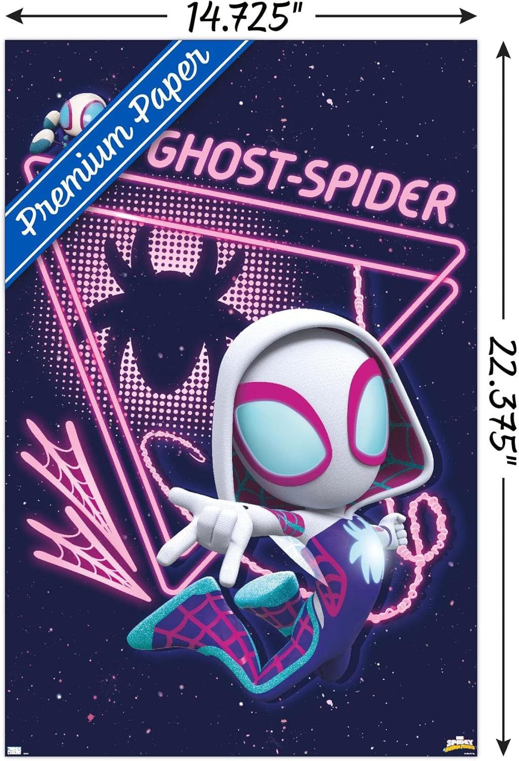 Trends International Marvel Spidey y sus increíbles amigos – Póster de pared de araña fantasma