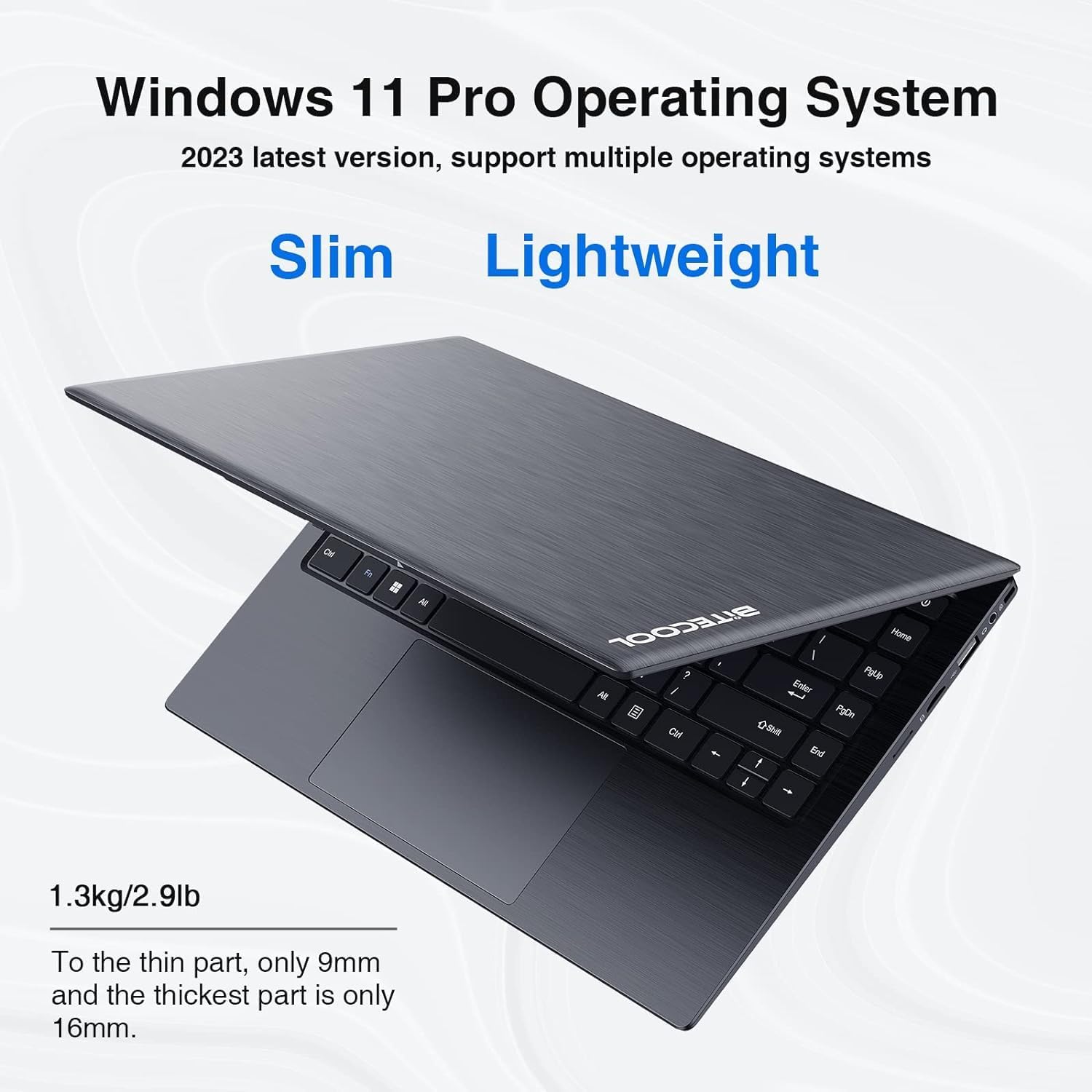 BiTECOOL Computadora portátil, 12 GB RAM 256 GB NVMe SSD, Intel N5095 Quad Core (hasta 2.9 GHz), pantalla FHD IPS de 14 pulgadas, portátil Windows