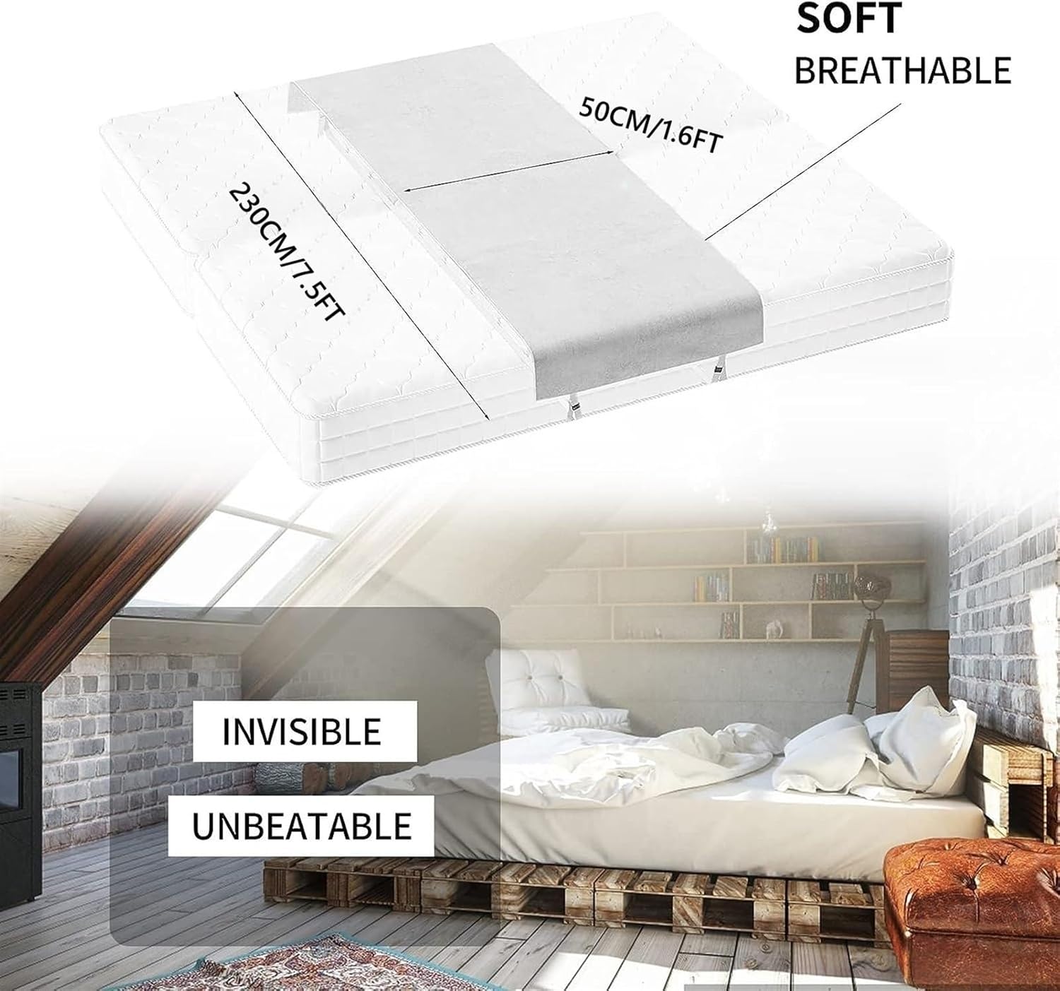 OVARIA Puente de cama, conector de cama dividida, relleno de espacio para colchón, conector de colchón con correa, relleno de espacio de cama,