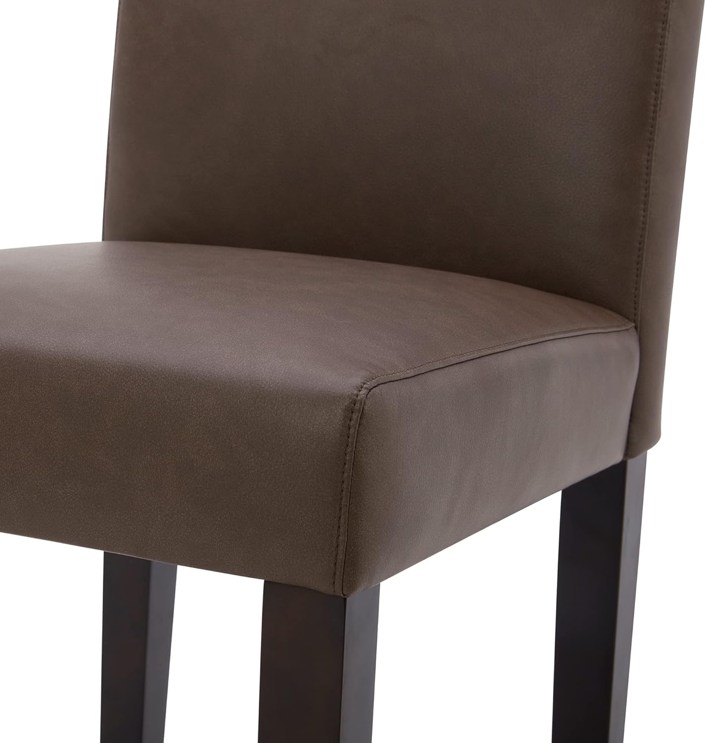 CHITA Juego de 2 taburetes de bar de altura de mostrador, taburetes de bar tapizados de altura de asiento de 25 pulgadas, de piel sintética en