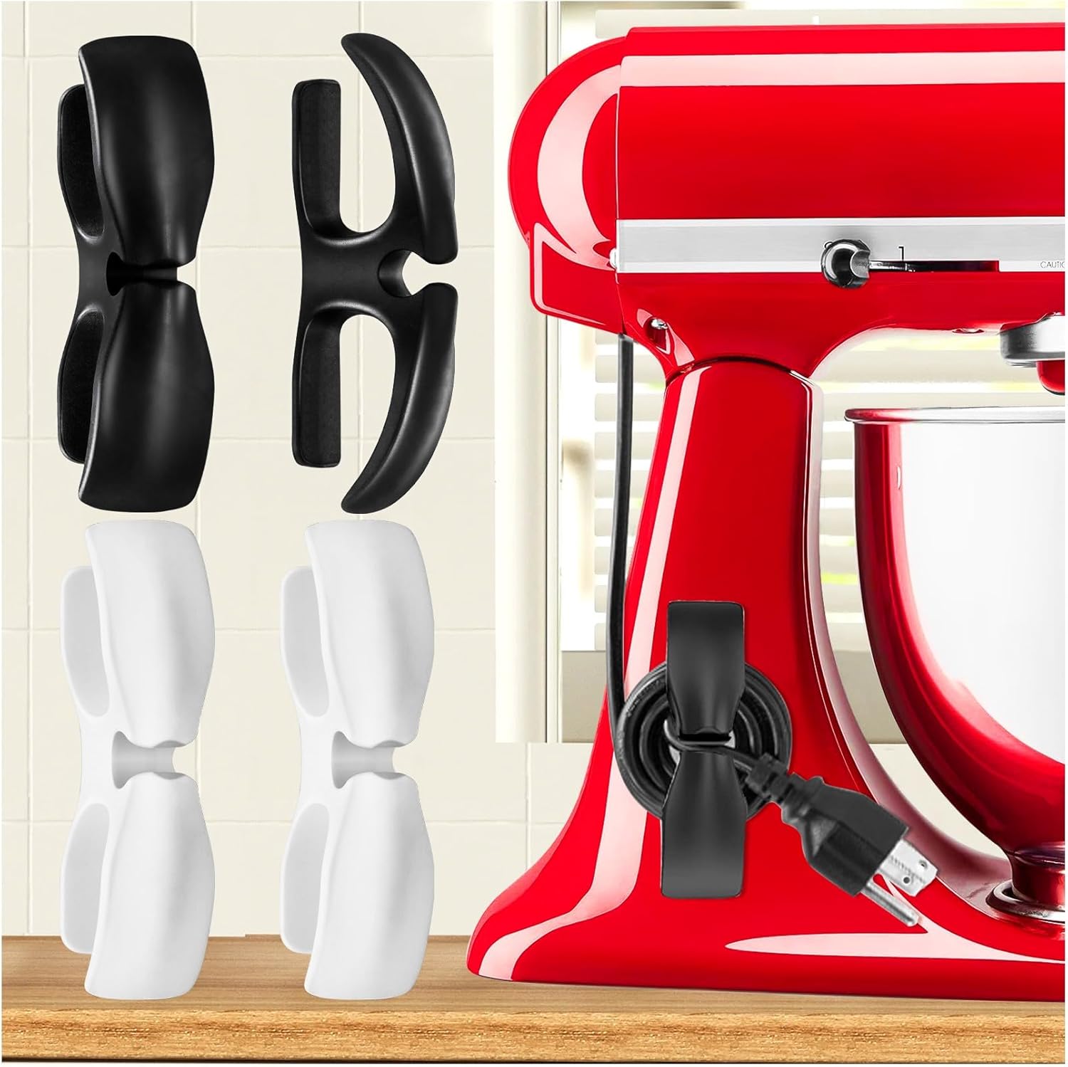 Organizador de cables de electrodomésticos de cocina, soporte de cable, envoltorios de alambre, enrollador de acordes para enchufe, ocultador de