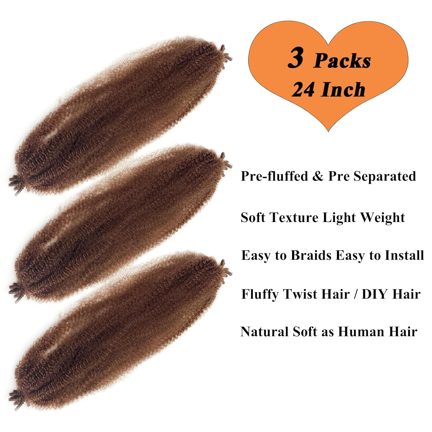 Marley Twist – Cabello trenzado de 24 pulgadas, cabello afro trenzado preesponjado, cabello rizado Jamaicano para trenzar