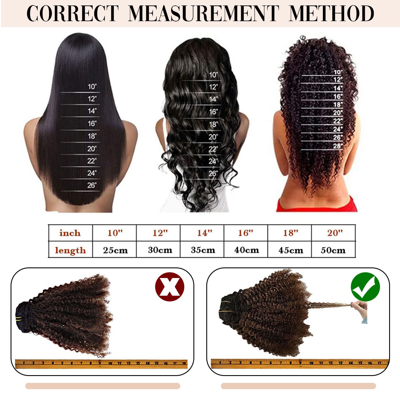 Caliee Extensiones de cabello humano con clip 3C y 4A, 100% virgen, para mujeres negras, afro, rizado, doble trama, 7 piezas, 20 pulgadas