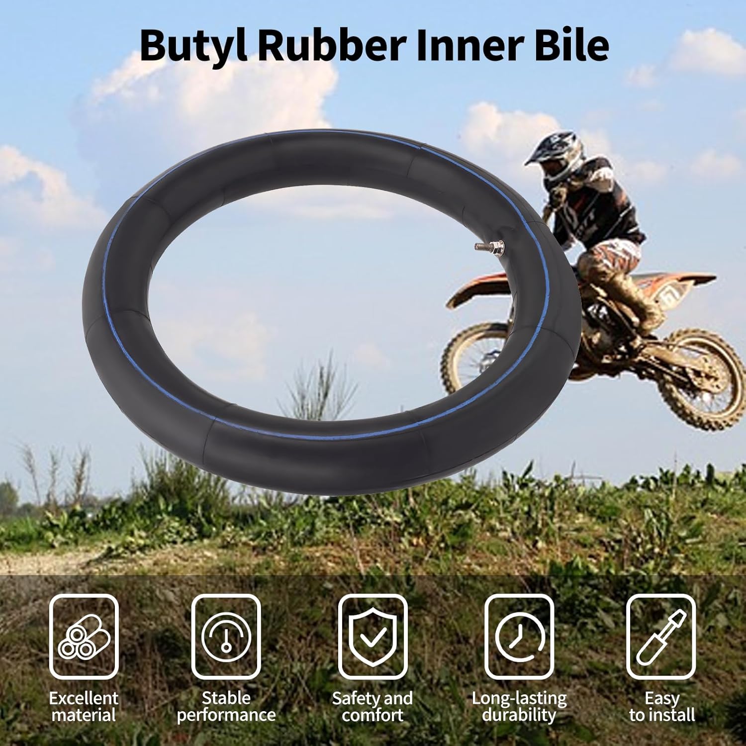 Tubo interior 2.502.75-14 60100-14 apto para motocicletas de 50cc 70cc 90cc 110cc 125cc a 160cc Apollo RZF pw80 Heavy Duty Mini Dirt Pit Bikes
