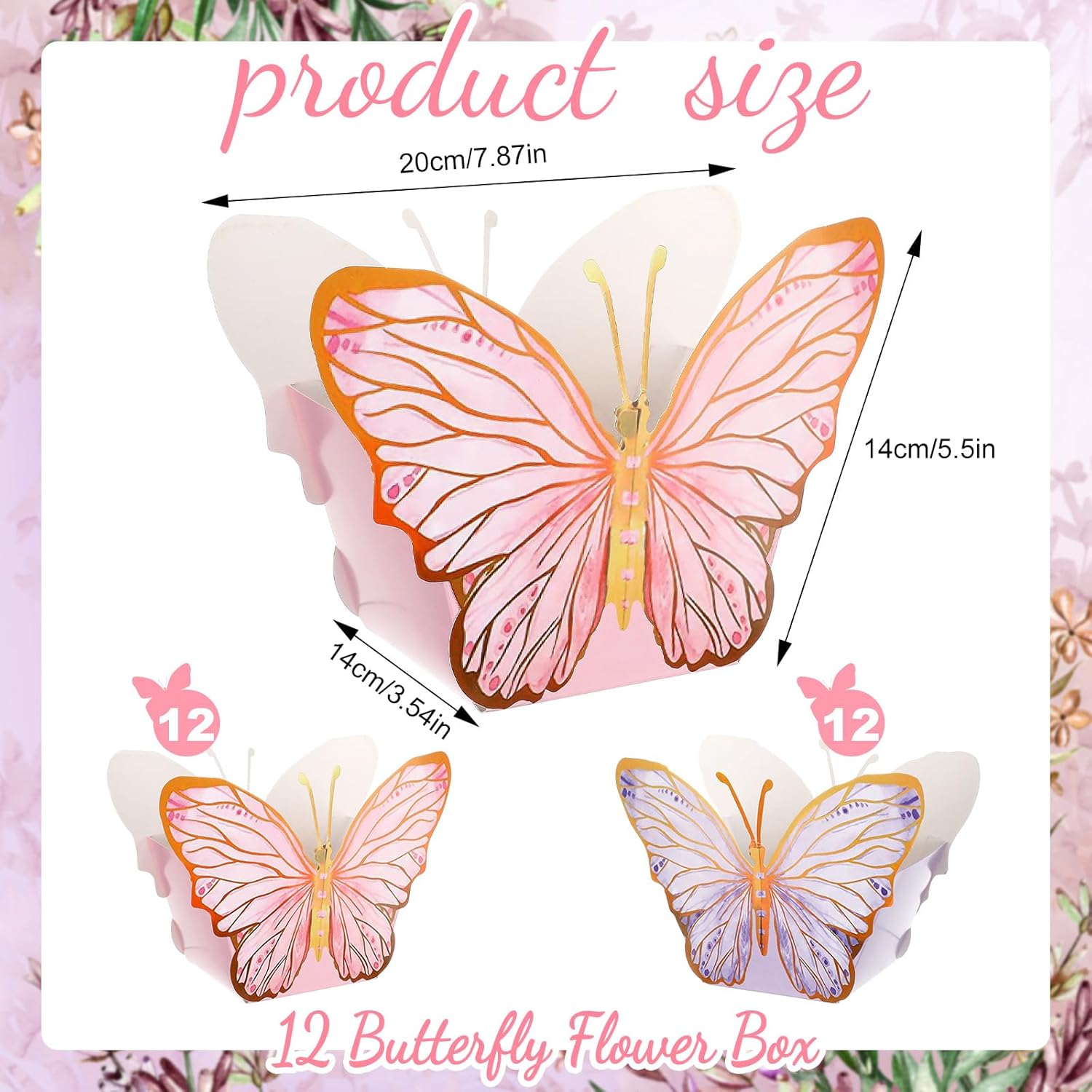 Tenceur 24 centros de mesa de mariposa para baby shower, despedidas de soltera, decoración de mesa de mariposa para bodas, cumpleaños, decoración de