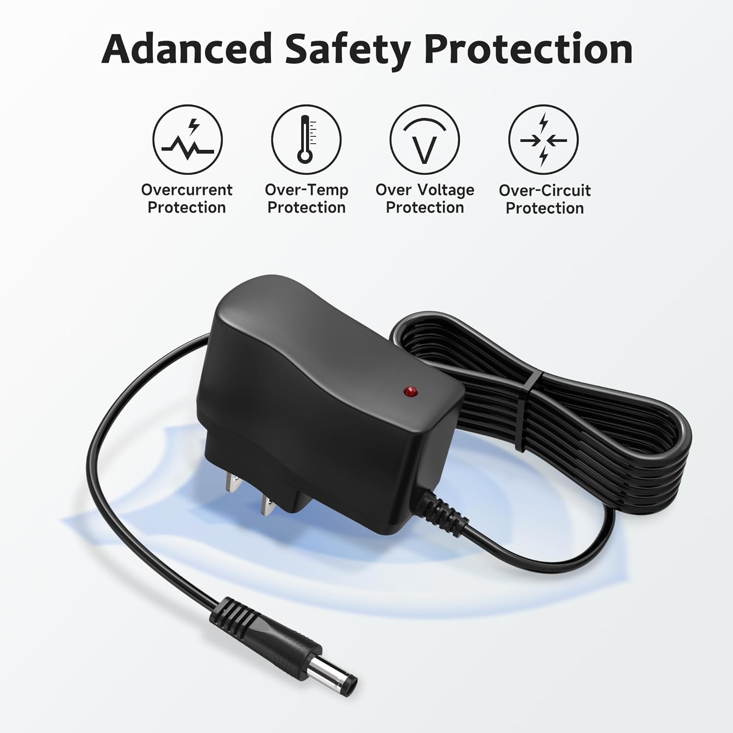Hustery – Cargador de CA de 4 V compatible con destornilladores inalámbricos Ryobi HP44L HP34L con punta circular, transformador, cable de