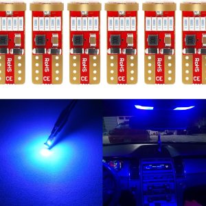 PHINLION Bombilla LED azul 194 súper brillante 168 175 2825 T10 cuña 15-SMD 4014 chipsets LED bombillas de repuesto para cúpula de coche, mapa, PHINLION Bombilla LED azul 194 súper brillante 168 175 2825 T10 cuña 15-SMD 4014 chipsets LED bombillas de repuesto para cúpula de coche, mapa,