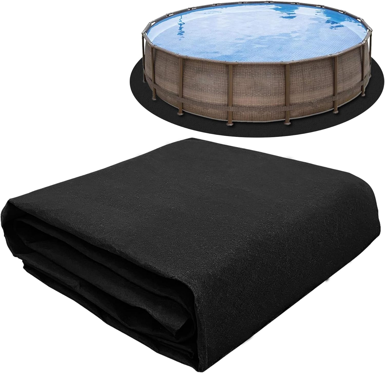 18Foot Eco-Friendly Round Pool Liner Pad – Prevent Punctures and Extend The Life of Your Above Ground Swimming Pool or Hot Tub Liner, Eco-Friendly