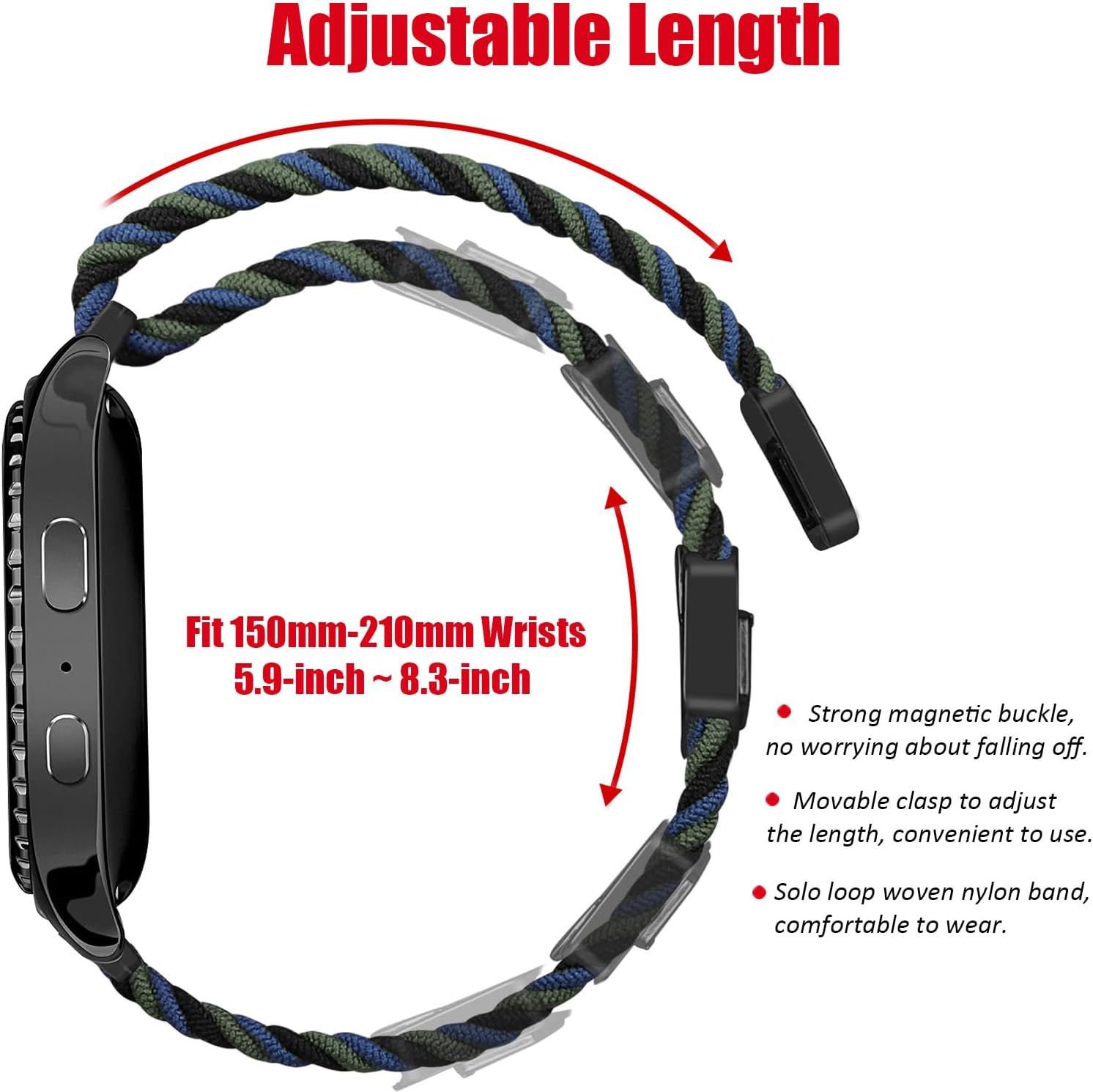 Correa de 0.787 in compatible con Samsung Galaxy Watch 4, 5 y 6 de 1.73 pulgadas, 1.57 pulgadas, 6 Classic de 1.73 pulgadas, 1.77 pulgadas, 5 Pro de