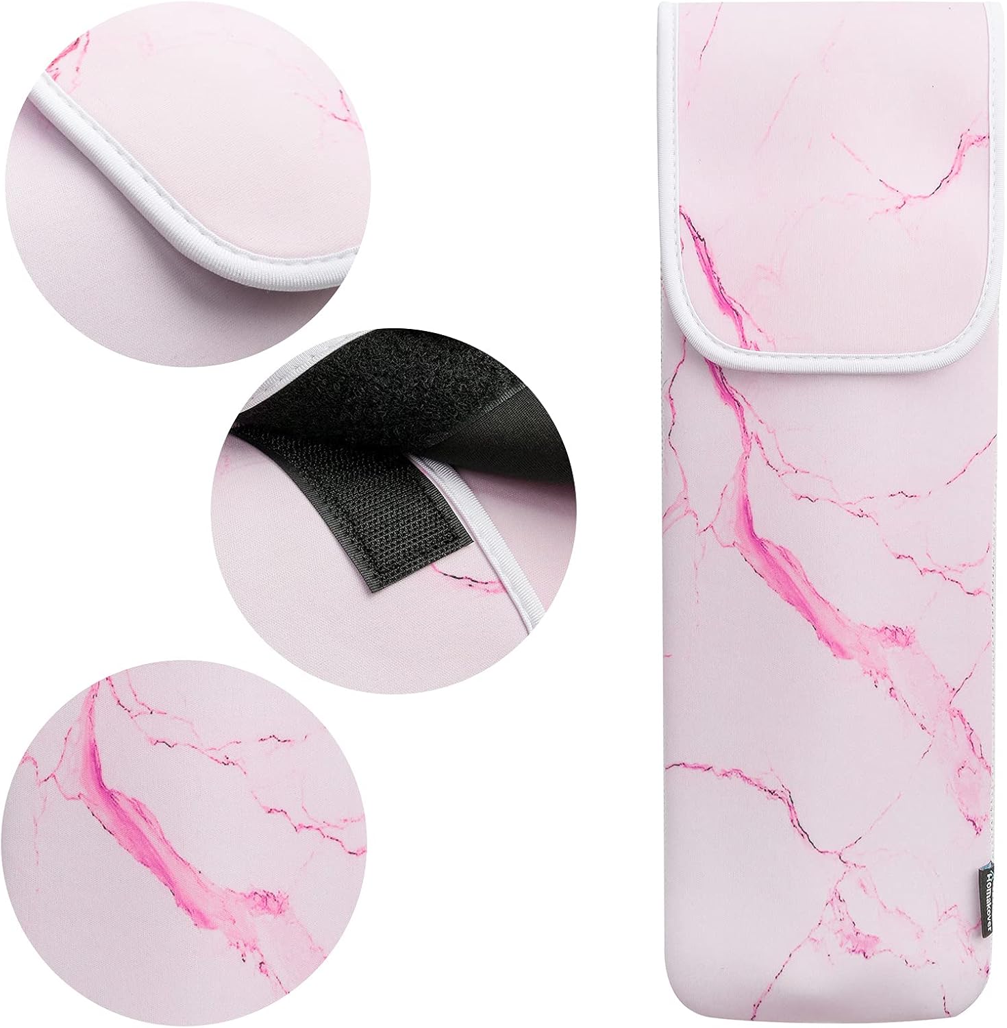 Bolsa de neopreno resistente al calor, funda universal para rizador, funda de viaje para rizador de hierro plano, para viajes, gimnasio u hogar, 15