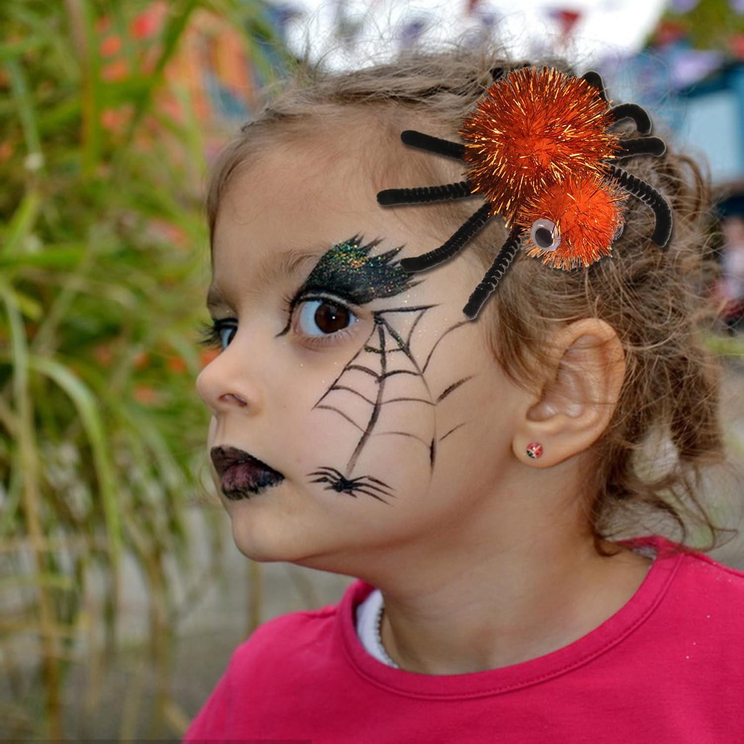 3 pinzas para el cabello de Halloween, pinzas para el pelo de araña, para fiesta de Halloween, cumpleaños, accesorios para el cabello, divertidos