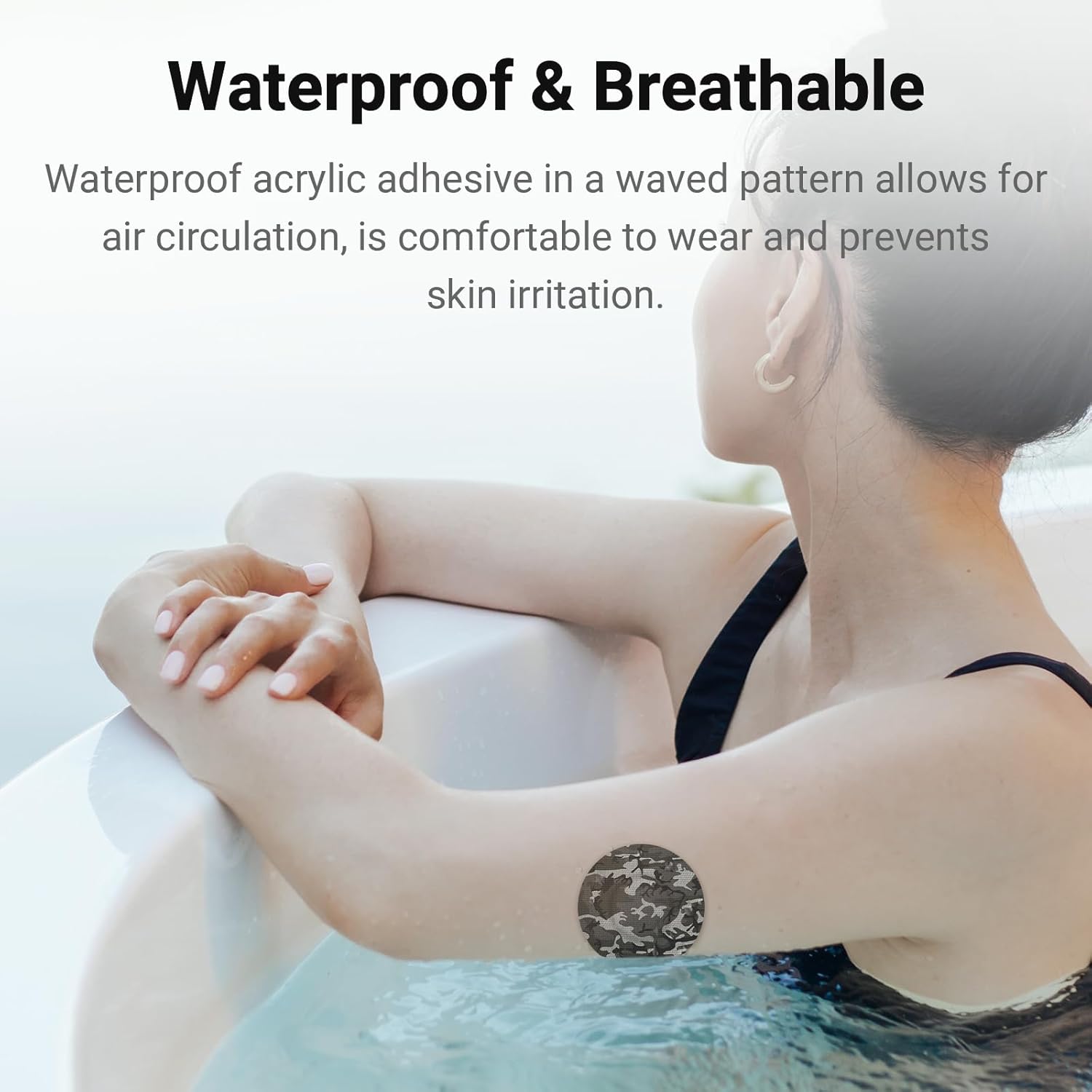 Freestyle Libre – Parches adhesivos con 3 sensores, protector de cinta de sensor estampado, cinta CGM, 16 piezas coloridas, impermeables y