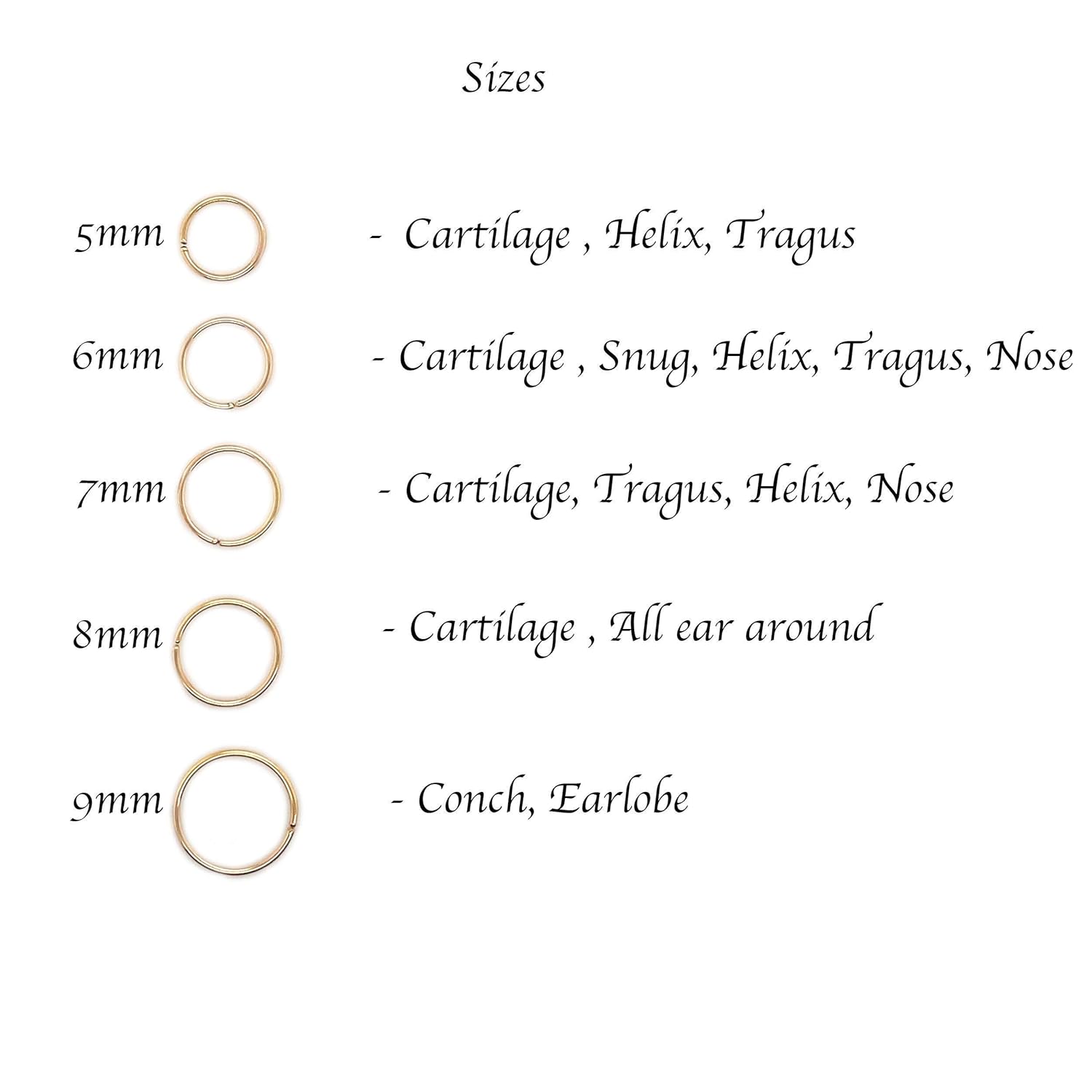 6mm 20 GA Extra Small Hoop Piercing Twisted Gold Filled 20 GA Septum Huggie Cartilage Nose Tragus Earrings (6mm  20 GA, 14K Yellow Gold Filled