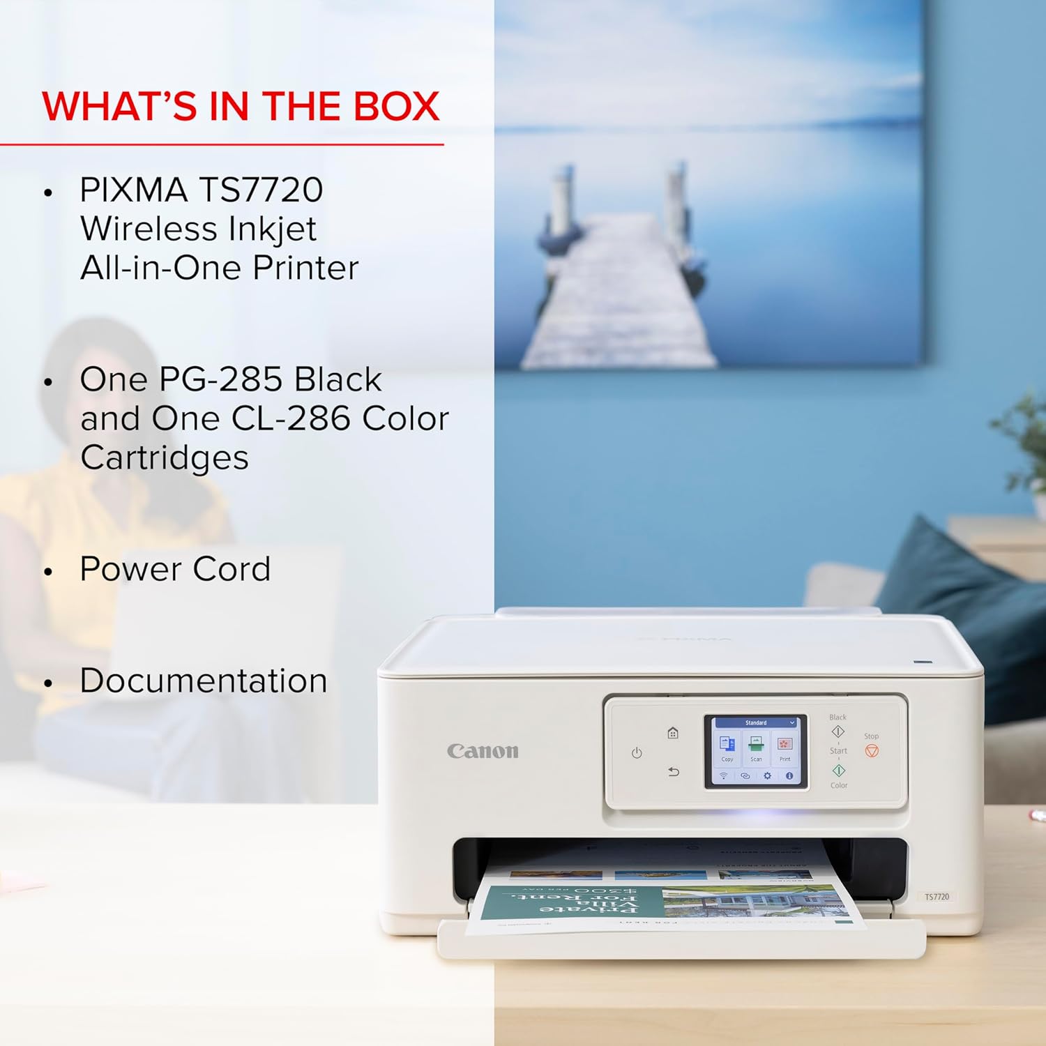 Canon PIXMA TS7720 – Impresora inalámbrica todo en uno para el hogar