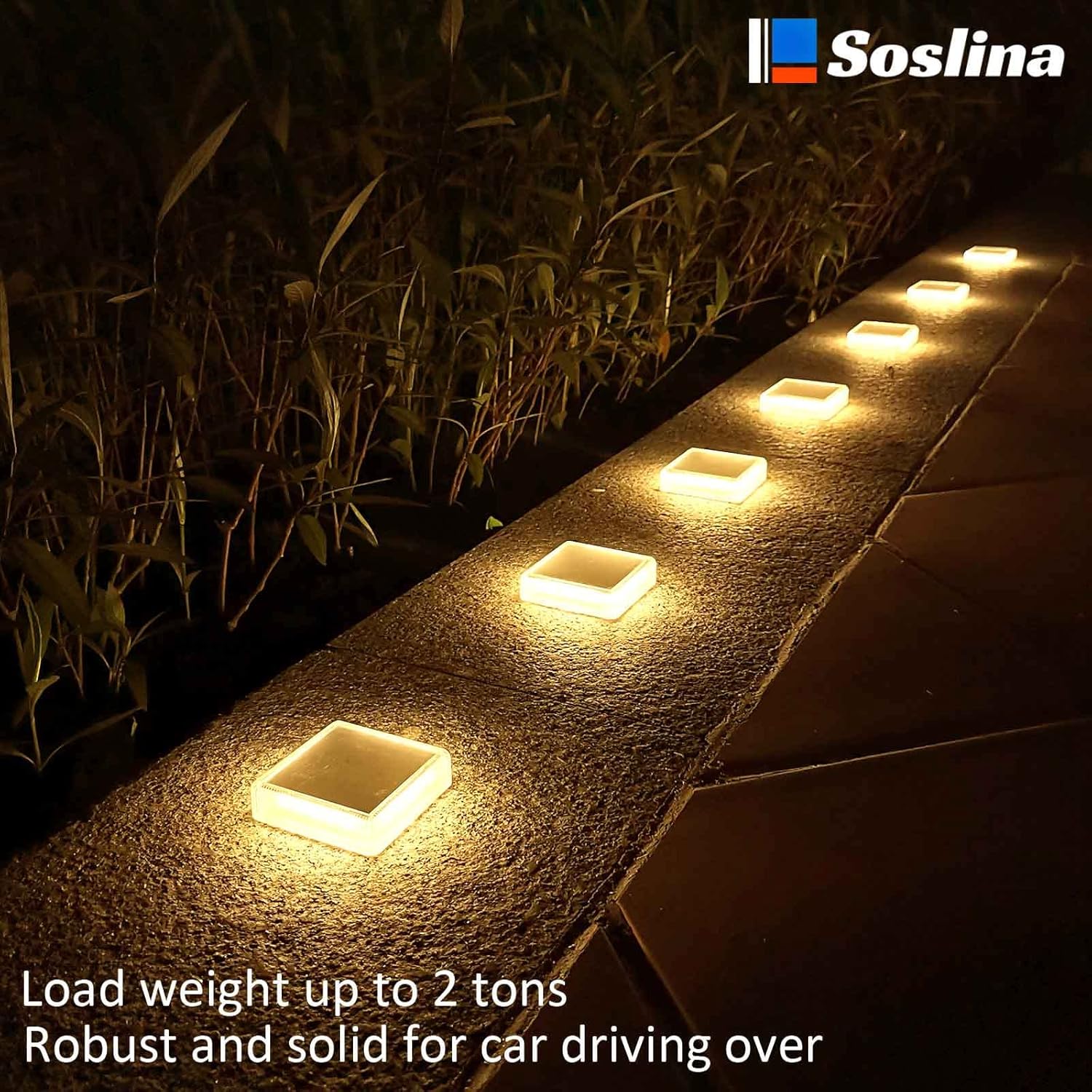Luces solares para cubierta al aire libre, IP68 impermeables, luces solares para escalones, luces solares de entrada alimentadas por energía solar,