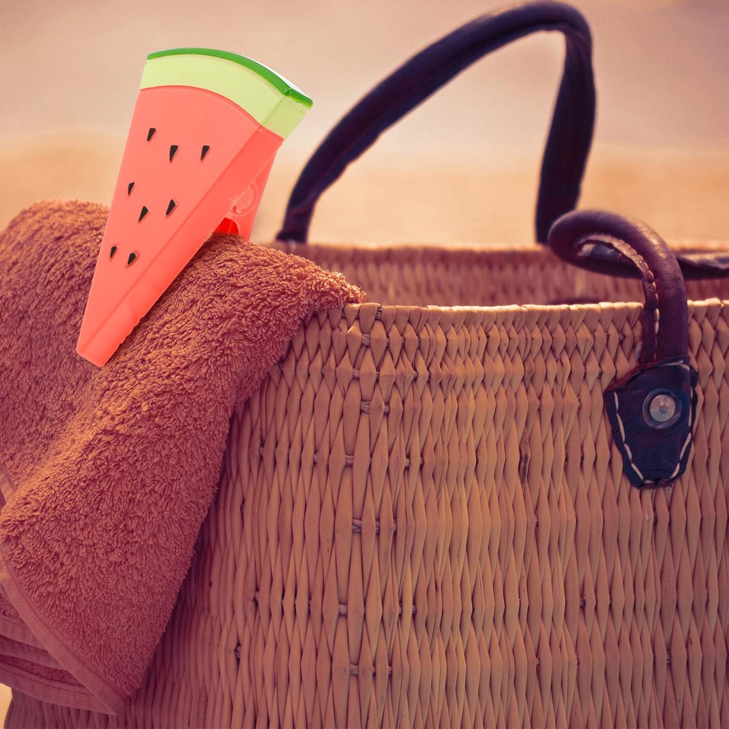 6 clips para toallas de playa, clips para silla, clips para toallas, alfileres de ropa en divertidos colores brillantes, tamaño jumbo para tumbonas
