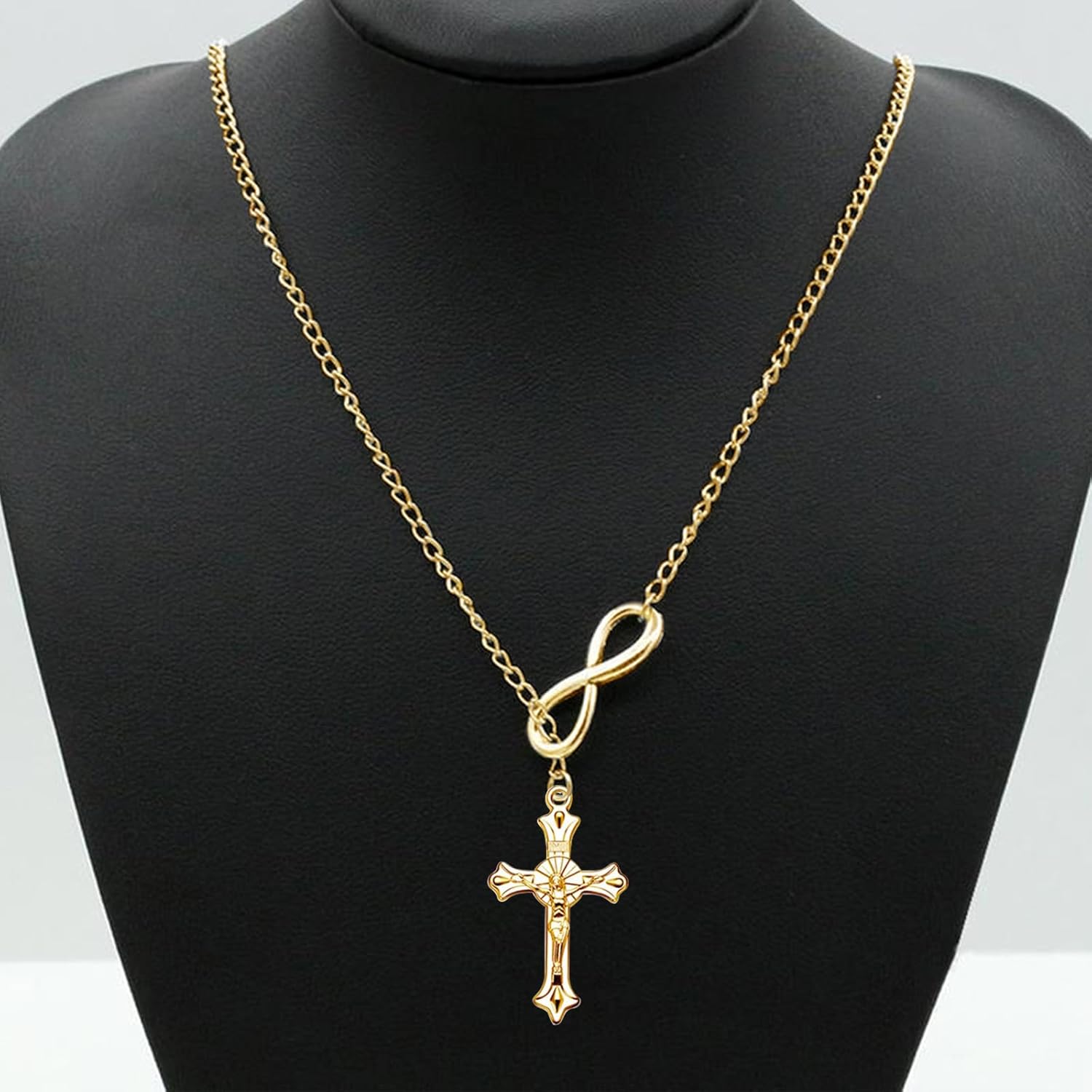60 dijes de cruz de Jesucristo de colores mixtos para collar, aretes, pulsera, manualidades, joyería, hallazgos, accesorios, 1.49 x 0.86 pulgadas