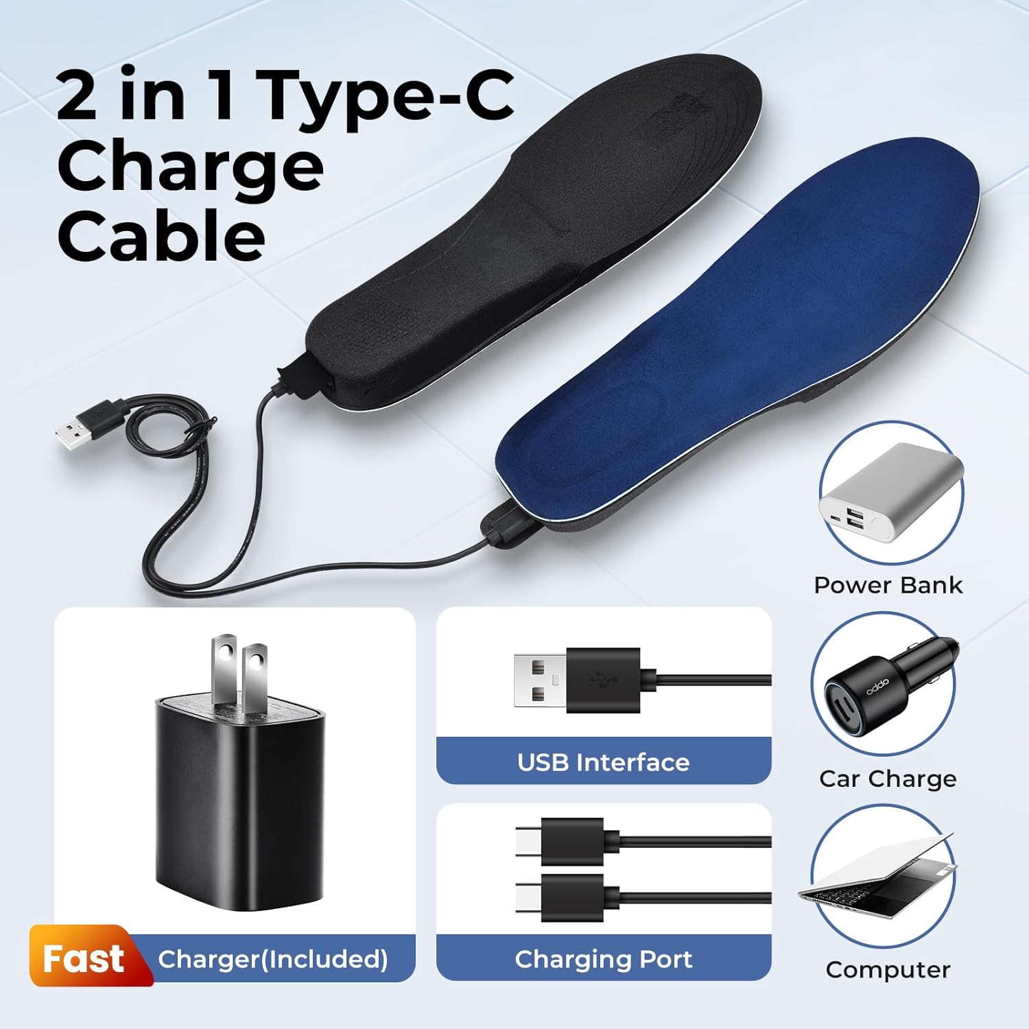Plantilla térmica para hombres y mujeres, calentadores de pies recargables con control remoto, plantillas eléctricas para zapatos térmicos para