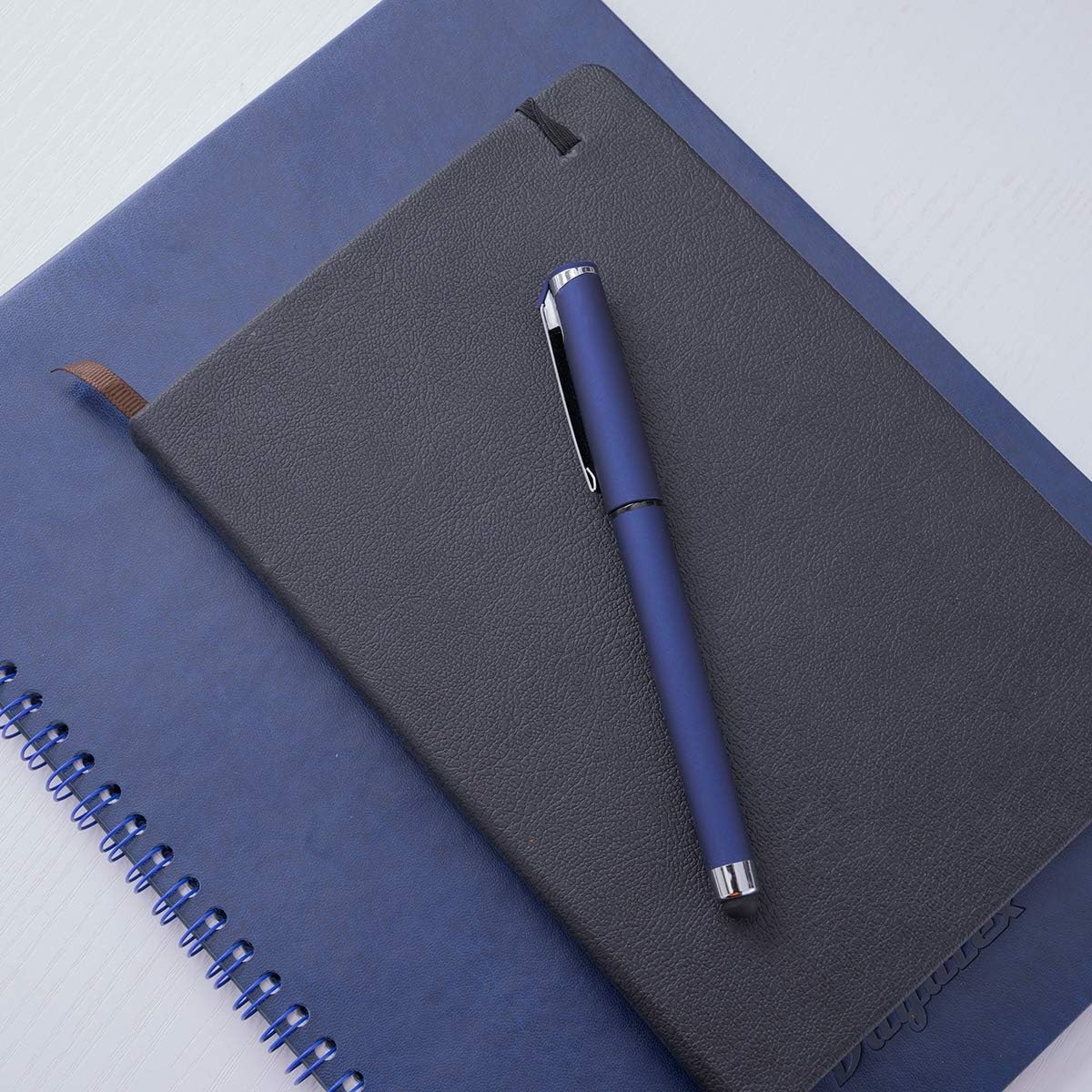 Bolígrafos de tinta de gel negra de 0.028 in de punta media 2 en 1 con lápiz capacitivo, bolígrafo de trabajo de escritura suave para oficina,