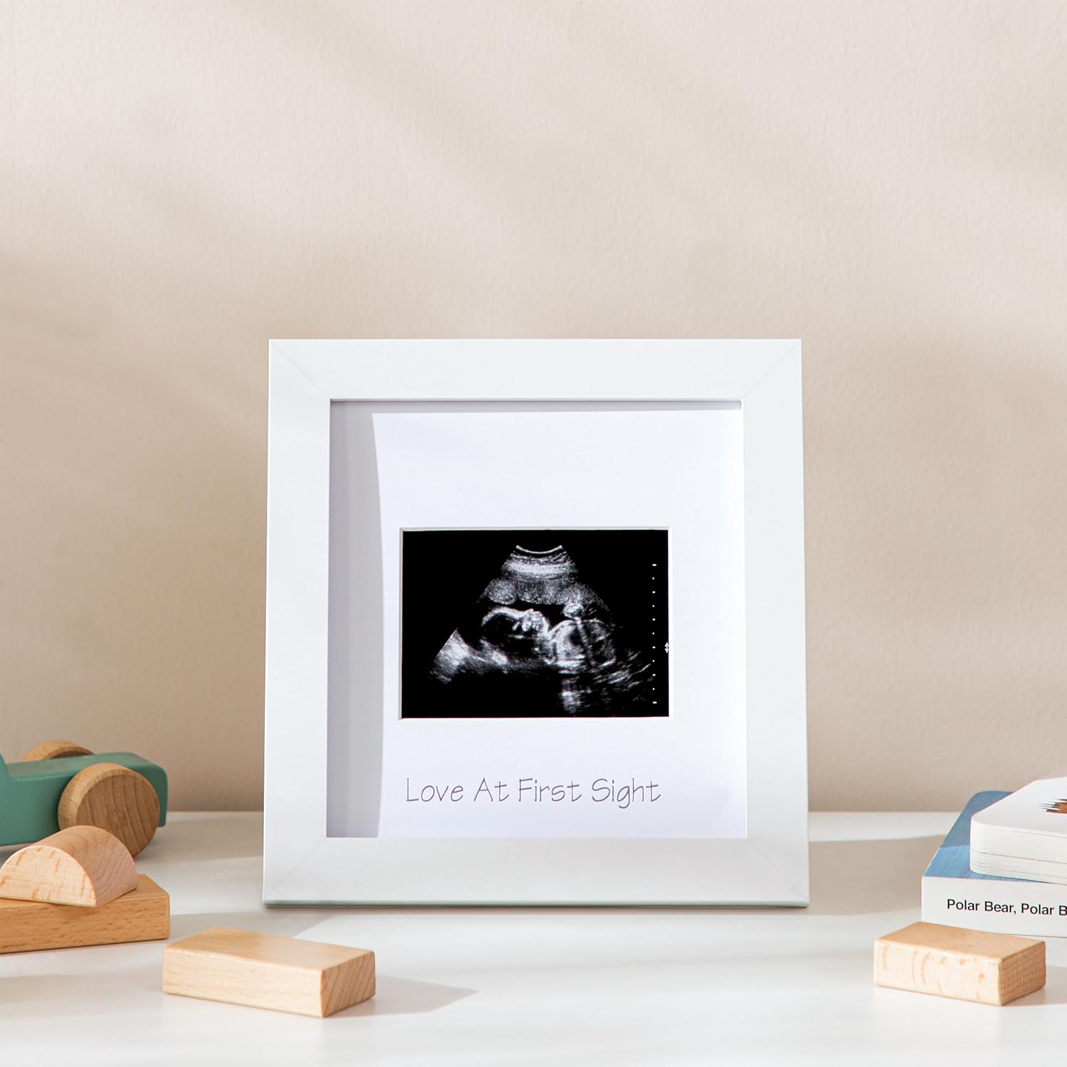 eletecpro Marco de fotos de ultrasonido, para pantalla de fotos de ecografía de 3 x 4, marcos de fotos de sonograma para anuncio de embarazo,