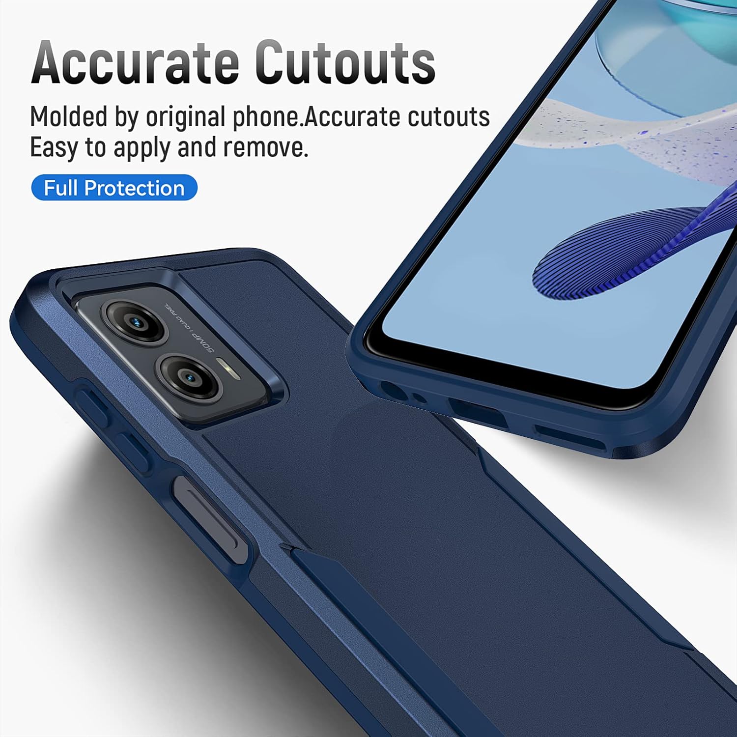 Funda para Moto G 5G 2023, Motorola G 5G 2023 con protector de pantalla prueba de caídas de grado militar, funda protectora resistente a prueba de