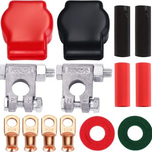 HK Kit de poste superior de terminal de batería con especificaciones militares para automóvil, maletero, RV, barco marino y vehículos con 4 HK Kit de poste superior de terminal de batería con especificaciones militares para automóvil, maletero, RV, barco marino y vehículos con 4