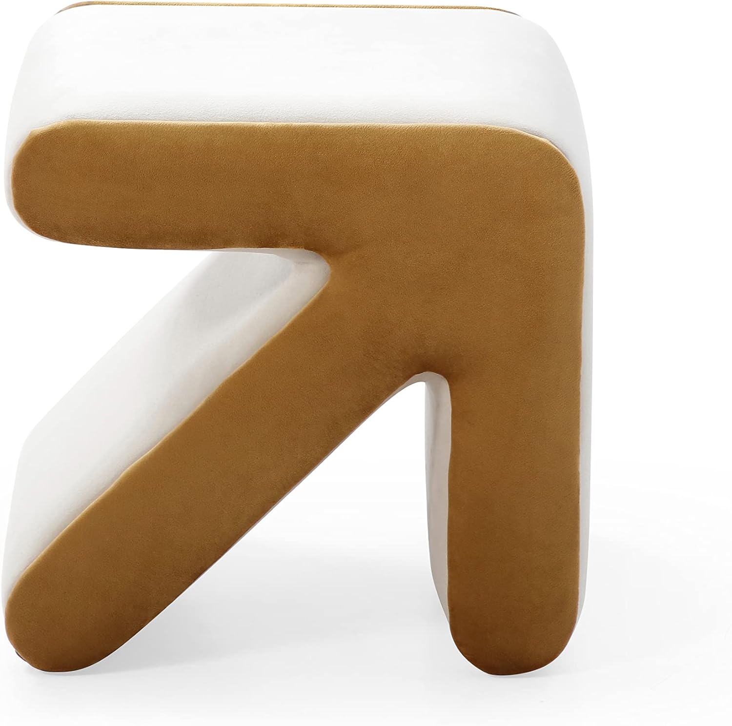 Moderno sofá tapizado de terciopelo, banco de zapatos, taburete multifacético, mesa de café, diseño de flecha, decoración artesanal para sala de