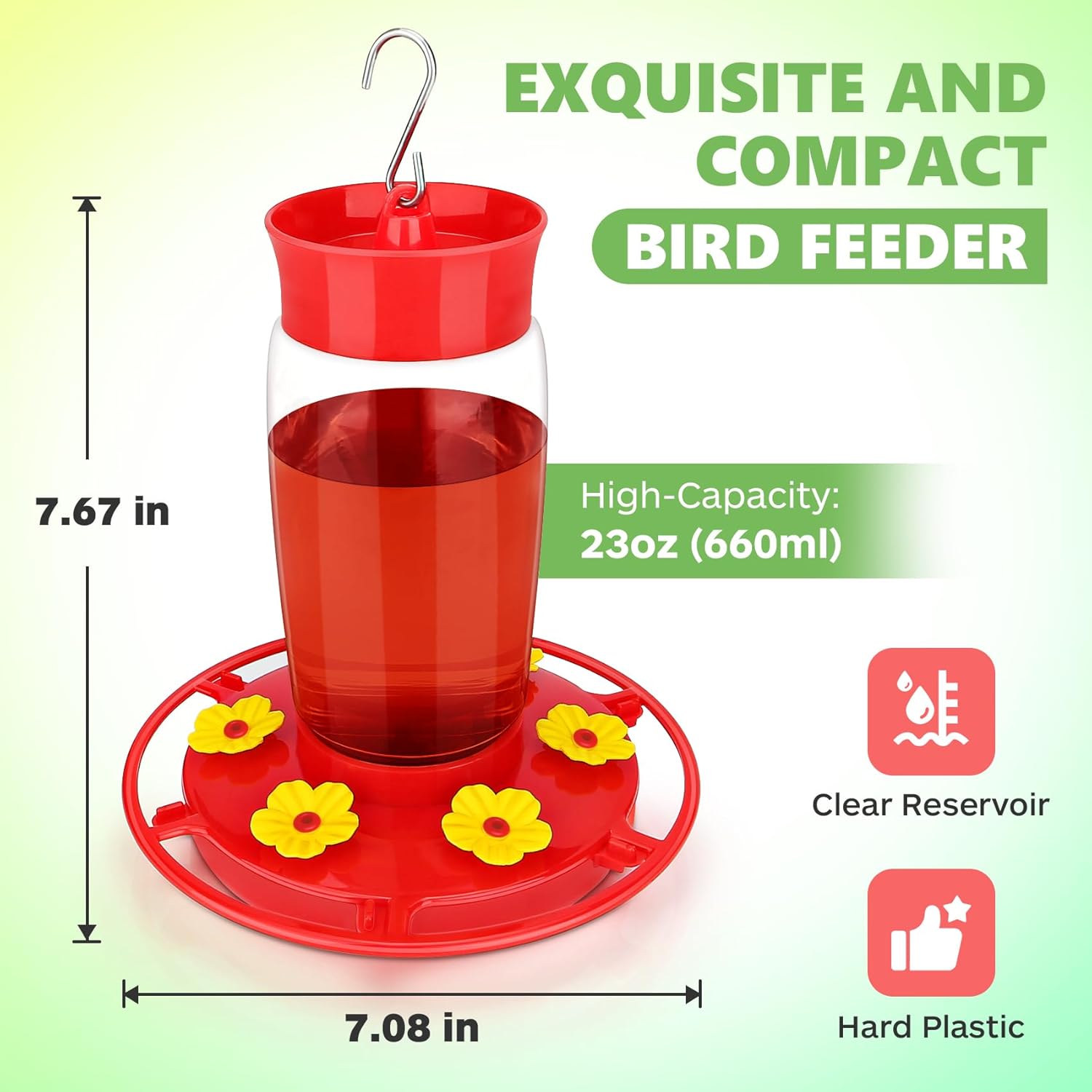 Comedero para colibríes, comedero para colibríes para exteriores, a prueba de hormigas y abejas, comederos de colibríes para exteriores, comedero de