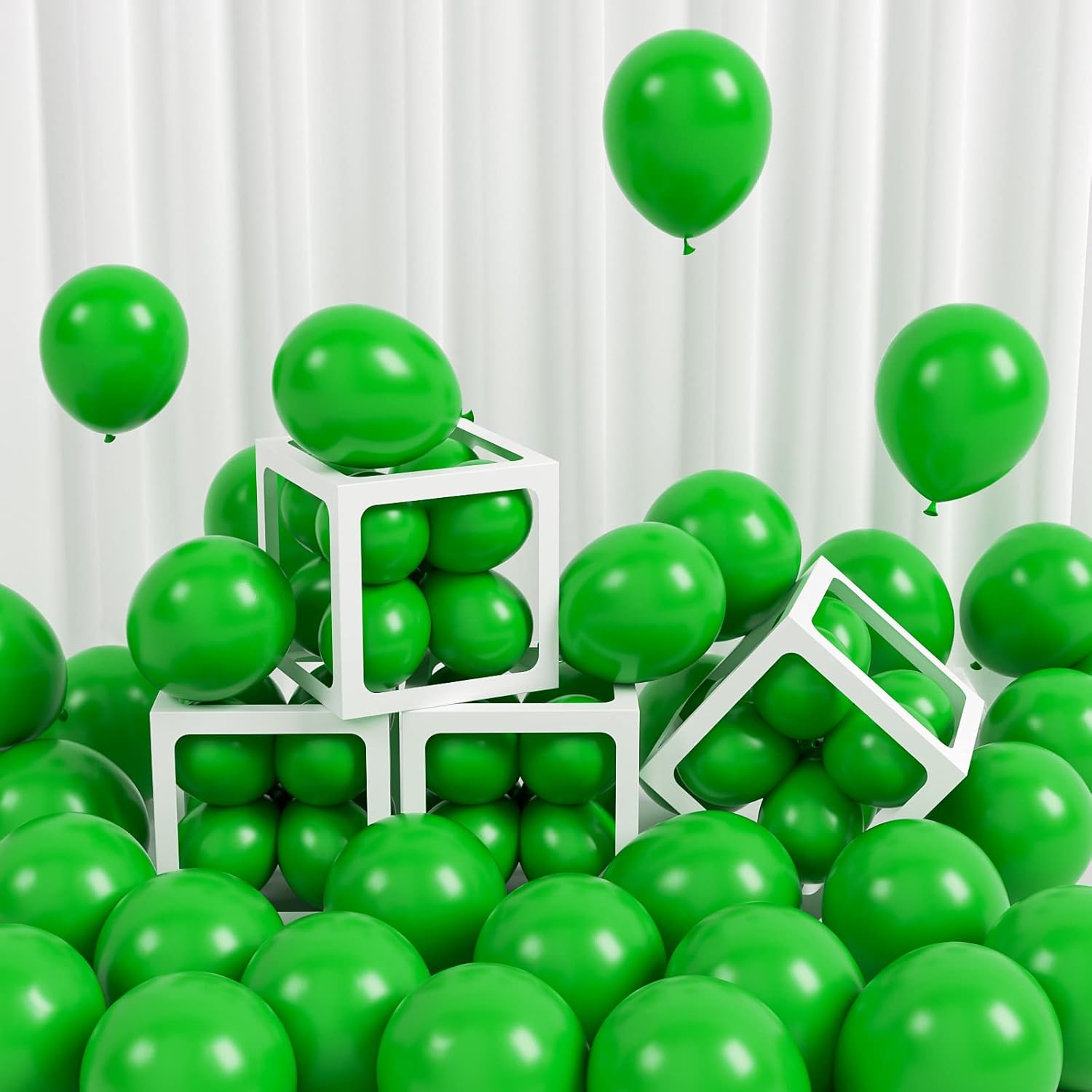 120 globos verdes de 5 pulgadas, pequeños globos de látex verde para fiesta, calidad de helio, para cumpleaños, graduación, baby shower, decoración