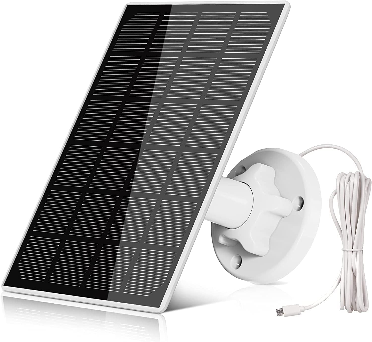 WESECUU Panel solar de 3 W para cámara de seguridad al aire libre compatible con cámara de vigilancia alimentada con batería recargable, energía