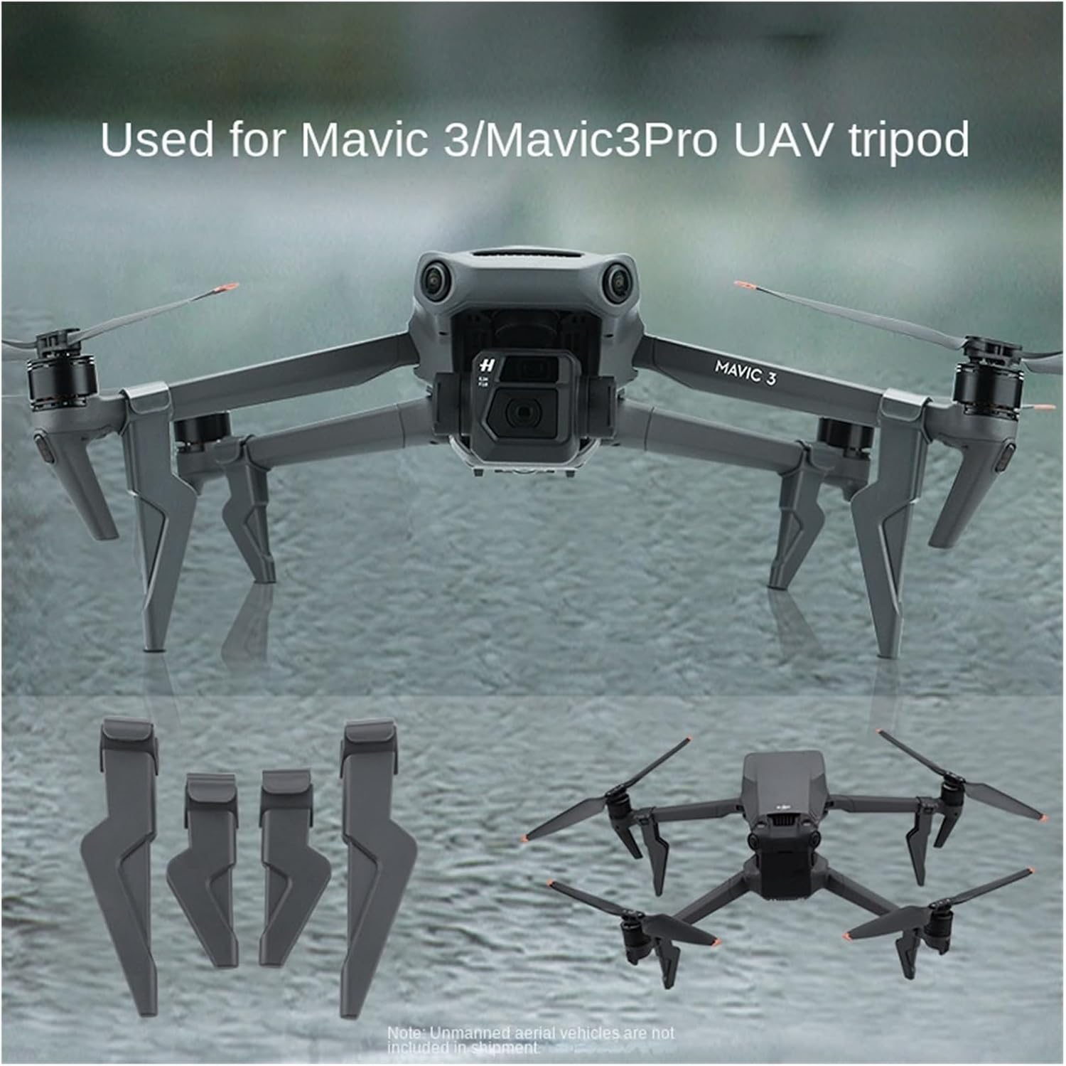 SeiZed Drone Foot Stand Elevated Landing Gear Protection Bracket Fixation for D-JI Mavic 33 PRO