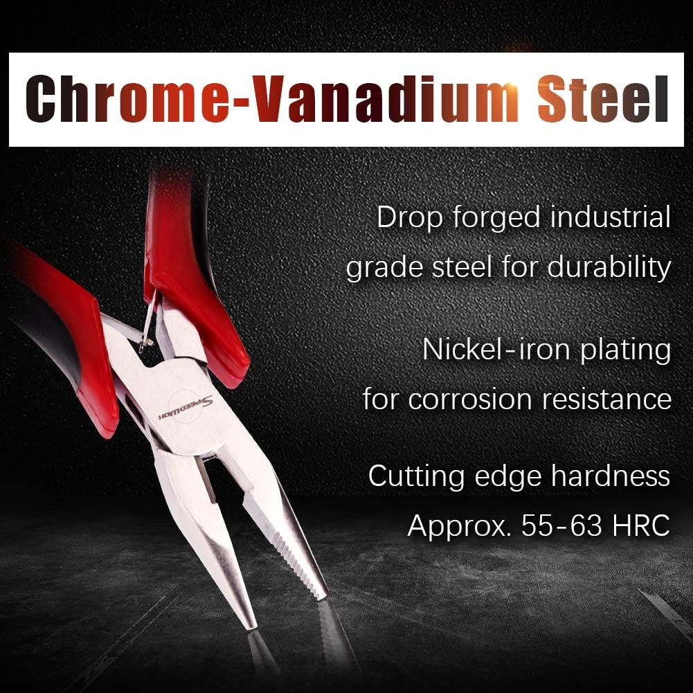 SPEEDWOX Alicates de punta larga de 50in de corte lateral con resorte Multi uso Mini alicates finos de precisión funcional profesional herramienta - Imagen 3