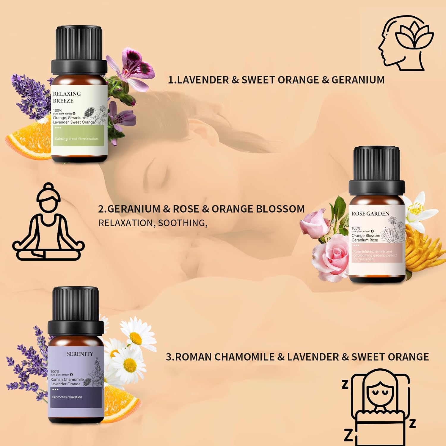 Juego de aceites esenciales puros, aceites esenciales para difusores, aromaterapia y humidificadores con abridor de aceite adicional, relajación,