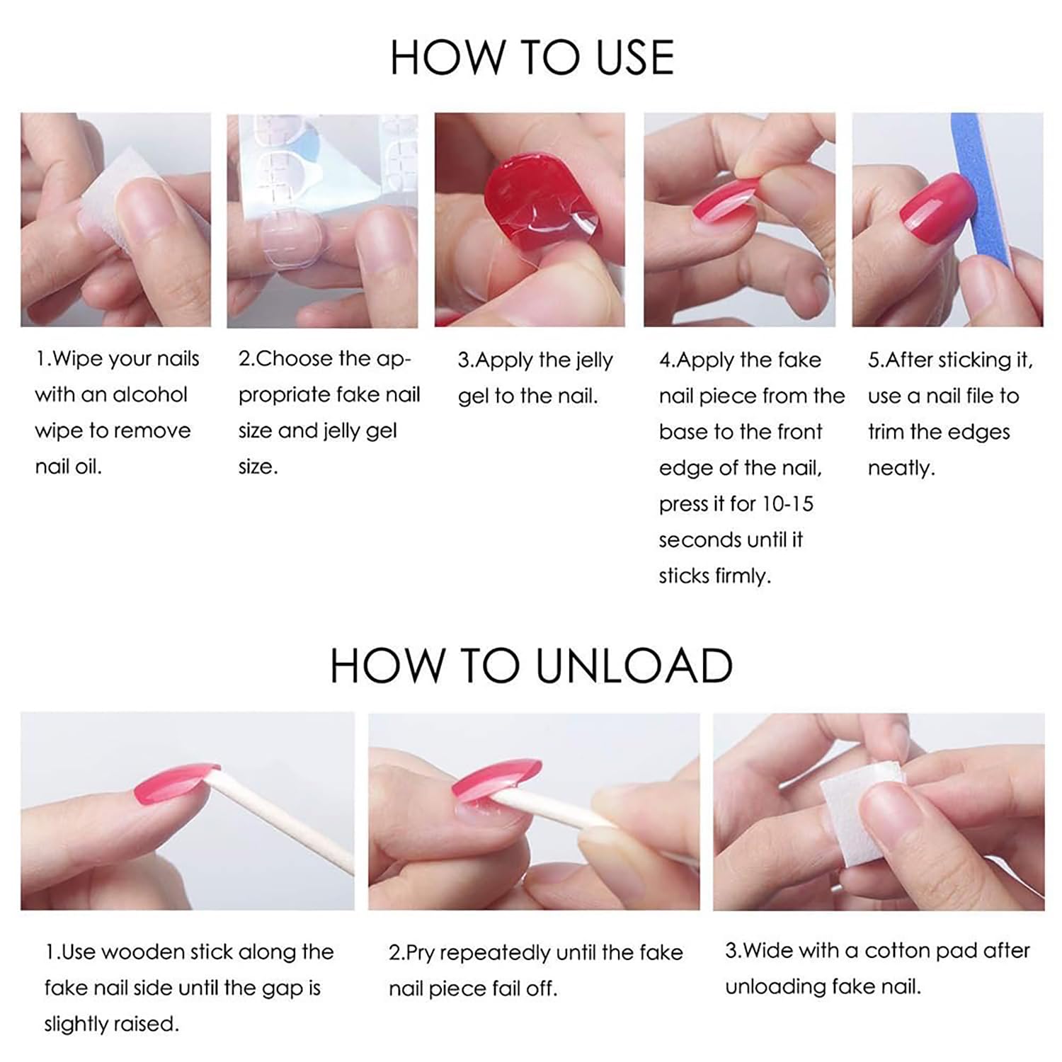 24 uñas postizas cuadradas cortas a presión, color rojo vino, uñas postizas con diseños, uñas acrílicas con purpurina, uñas con pegamento brillante