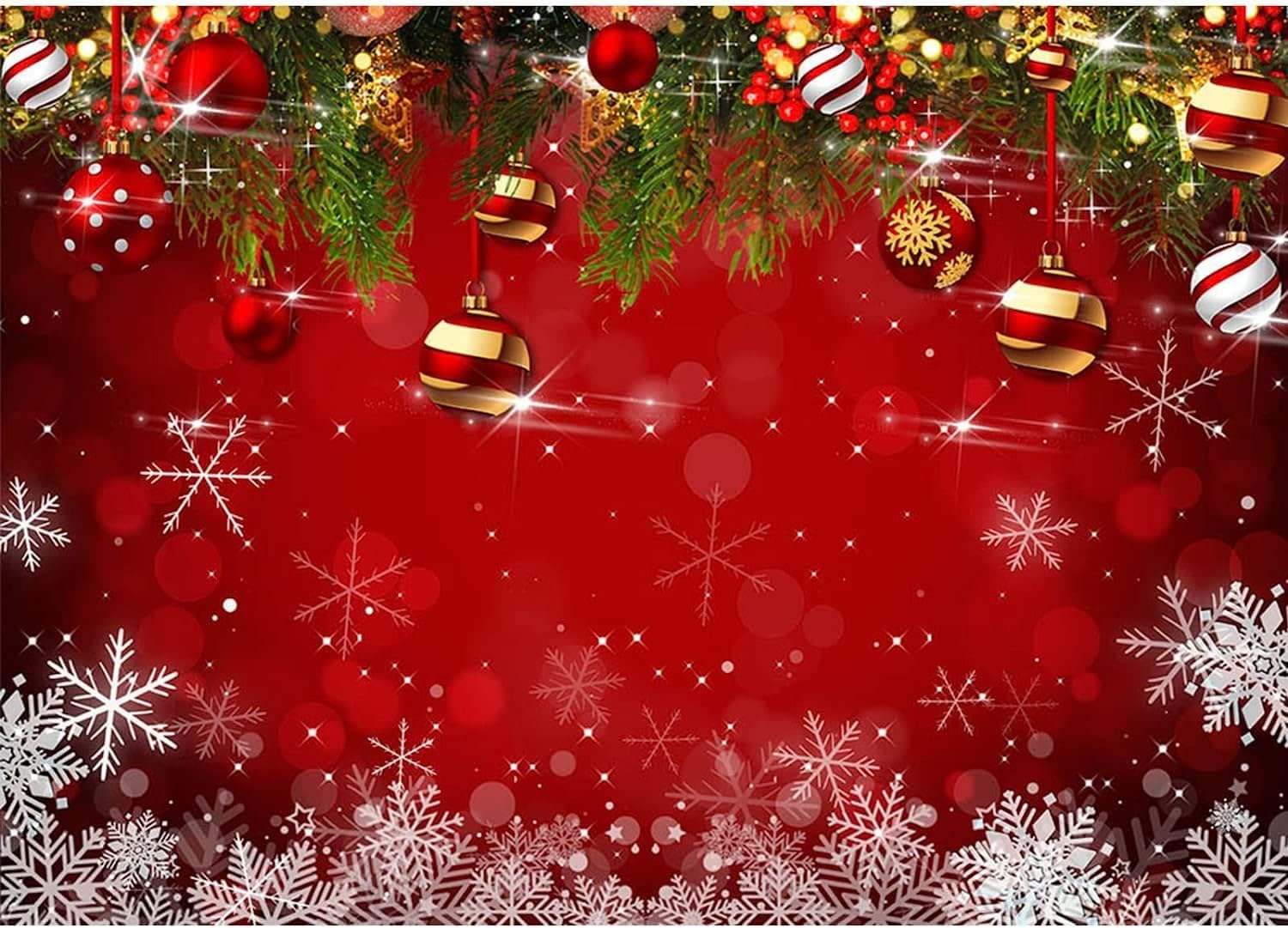 Fondo de fotografía de vinilo rojo de 8 x 6 pies para fotografía de Navidad, fiesta de vacaciones de invierno, fondo fotográfico, Año Nuevo,