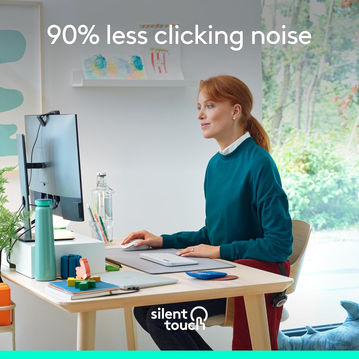 Logitech Signature M650 L – Mouse inalámbrico de tamaño completo, para manos de gran tamaño, batería de 2 años, clics silenciosos, botones laterales