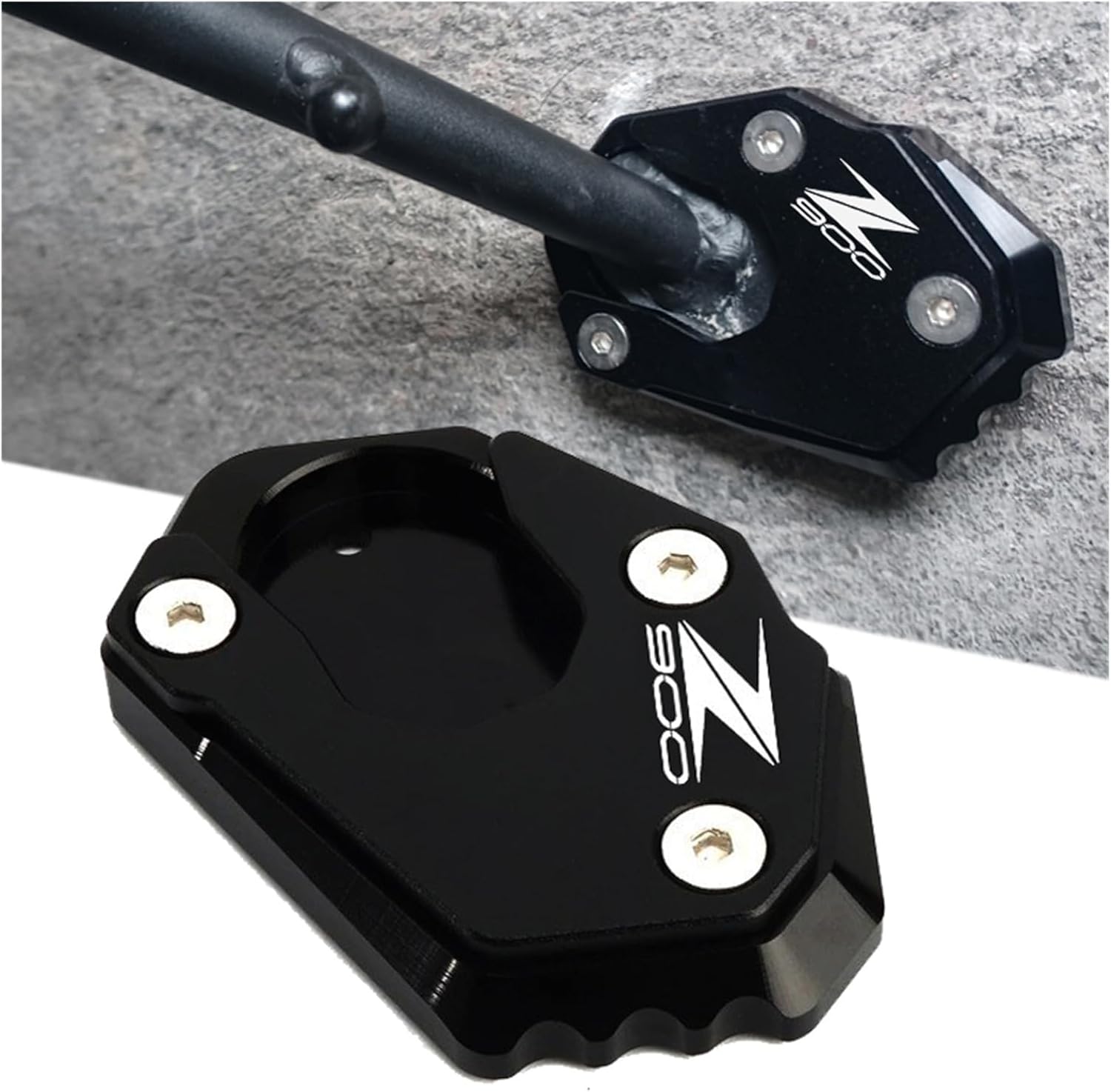 Compatible with Z900 Z900RS Z900SE 2017-2020 2021 2022 Motorcycle Kickstand Foot Extension Side Stand Enlarger Pad (Color  Z900 Gold, Size  1)