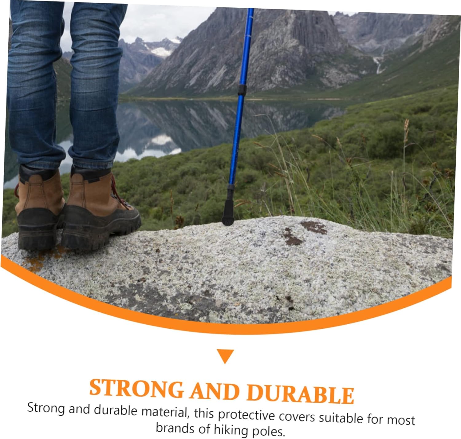 Didiseaon Juego de 8 puntas de bastón de trekking, accesorios de viaje, pelotas de tenis de caña de senderismo para caminantes, bastón de senderismo