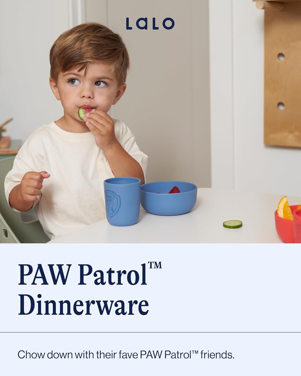 Lalo Juego de vajilla de Paw Patrol para niños pequeños y niños, vajilla apta para lavavajillas, sin BPA, platos para niños, incluye cuenco, plato y