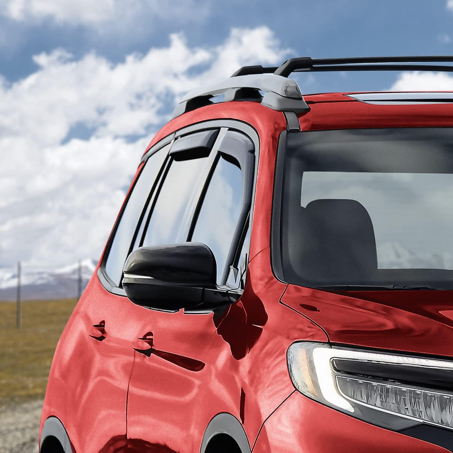 Voron Glass Protectores de lluvia extra duraderos en canal para Honda Passport 2019-2023, deflectores de ventana, viseras de ventana de ventilación,