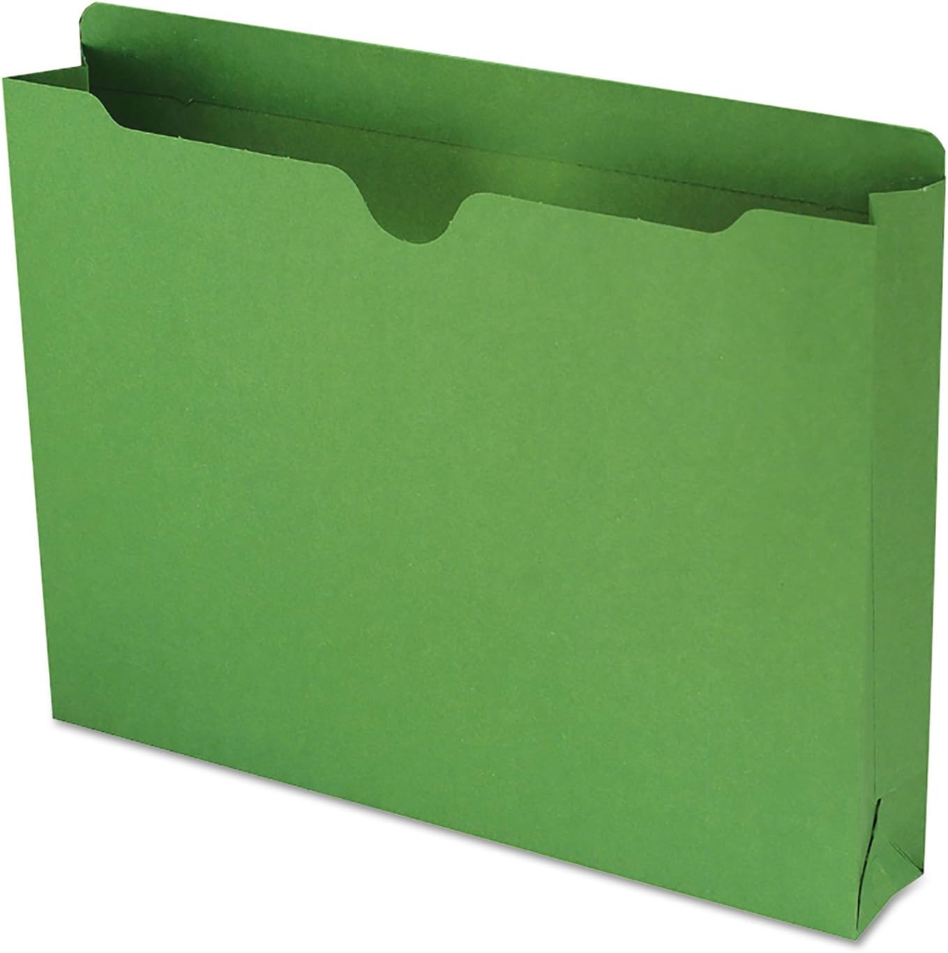 Smead Chaqueta de archivo, pestaña de corte recto reforzado, expansión de 2 pulgadas, tamaño carta, verde, 50 por caja (75563)
