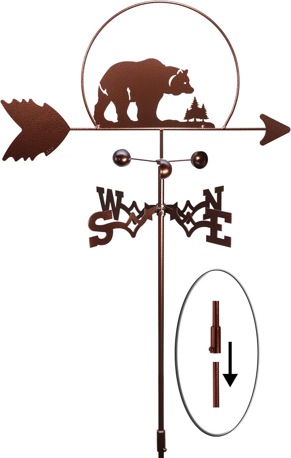SWEN Products Veleta Bear CUB Wildlife (Estaca de jardín incluida)