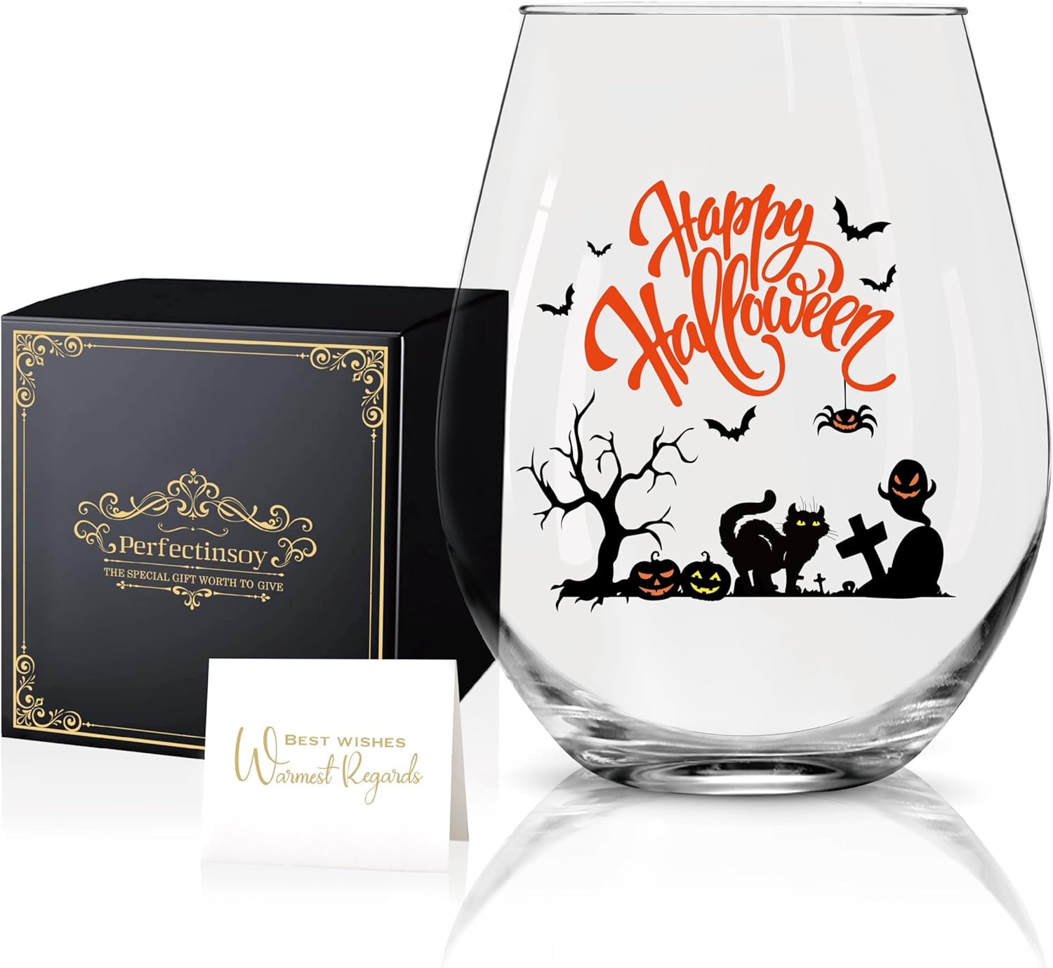 Perfectinsoy Divertida copa de vino de brujas de Halloween, divertida copa de vino de Halloween, regalo divertido de Halloween para él, ella, mamá,