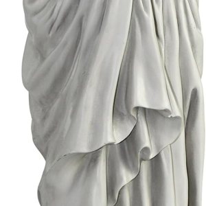 Design Toscano NG31566 Figura con capucha de Pleurant francés de luto, grande, piedra antigua Design Toscano NG31566 Figura con capucha de Pleurant francés de luto, grande, piedra antigua